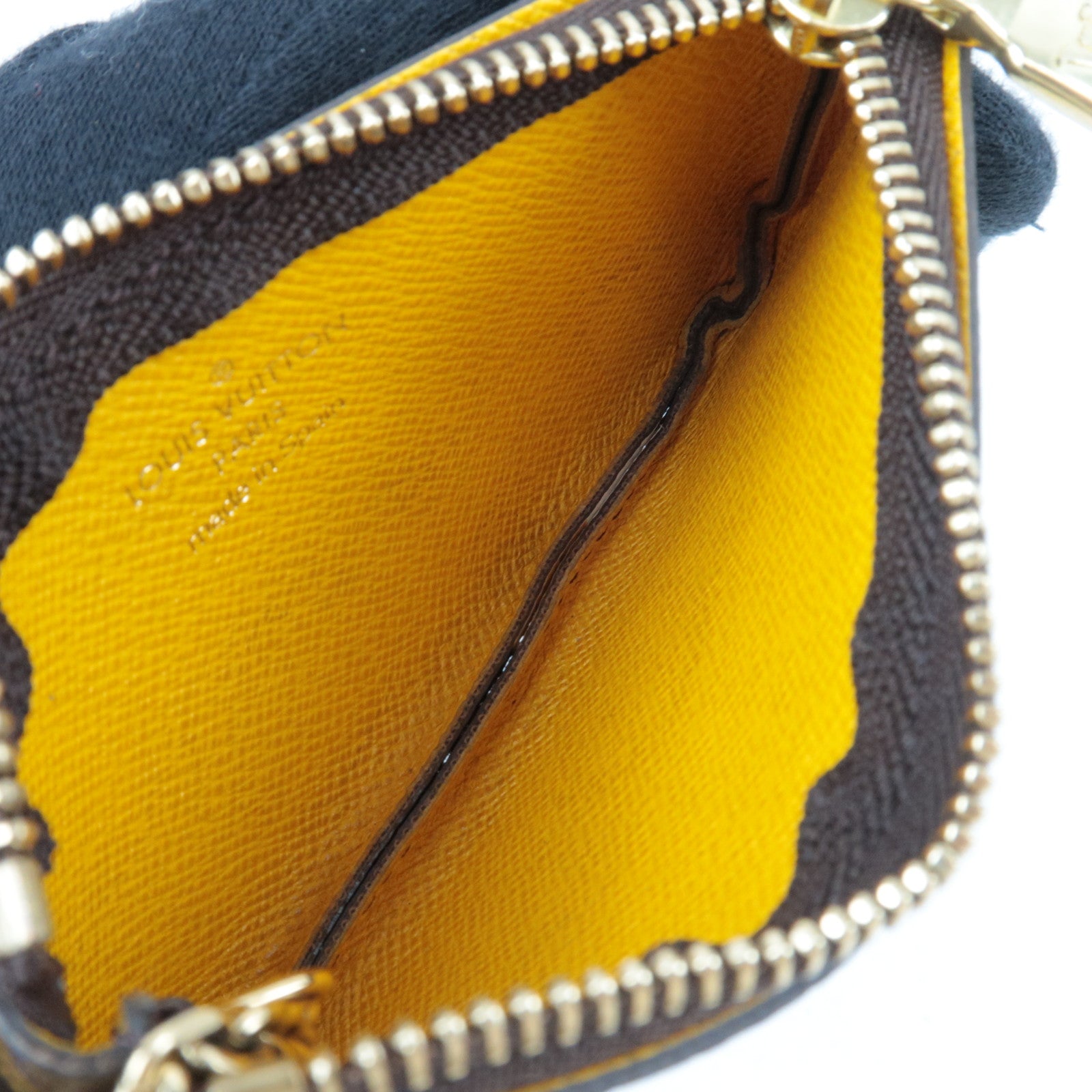 Louis Vuitton Monogram Groom Pochette Cles Coin Case Jaune M60033 CA0096 *Dust bag