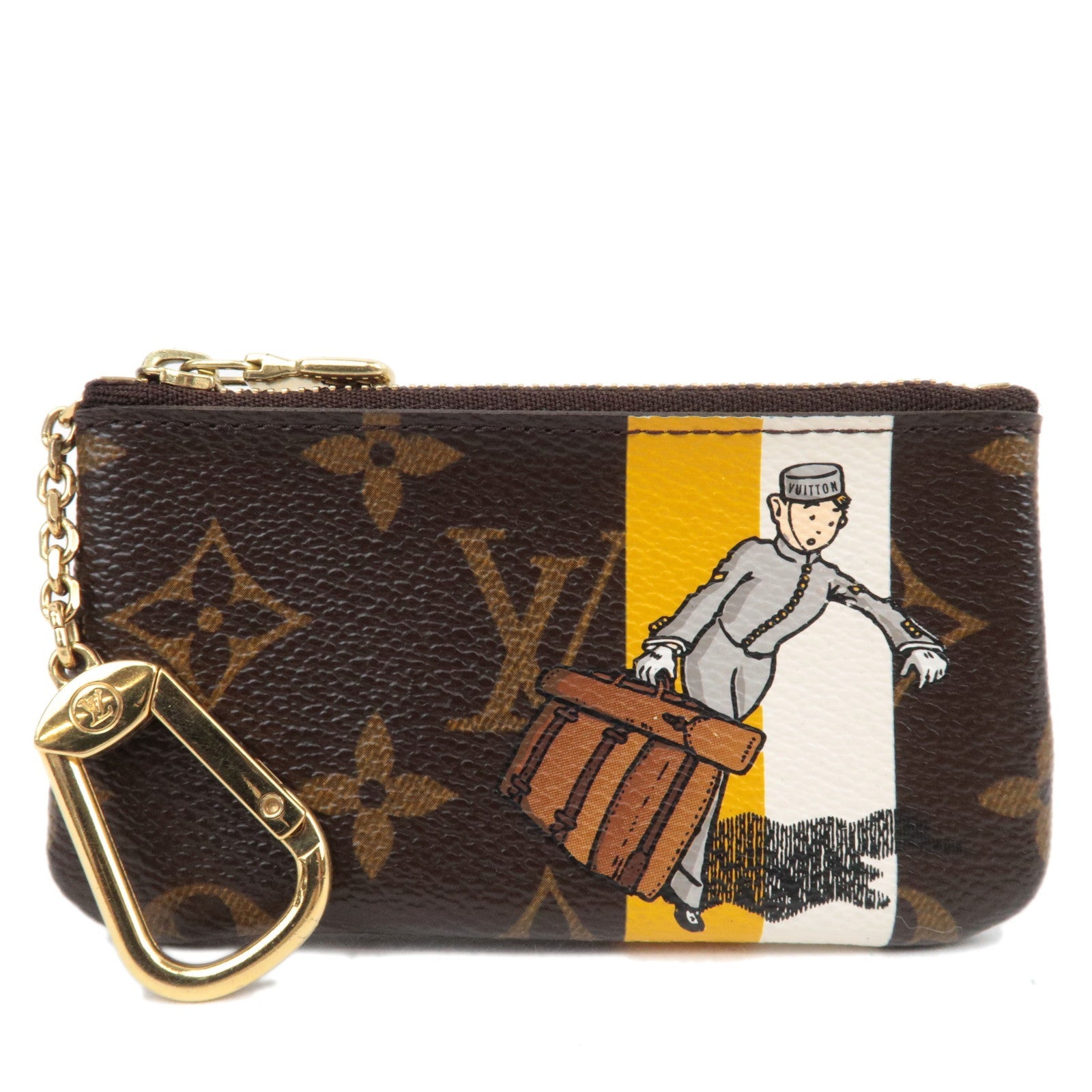 Louis Vuitton Monogram Groom Pochette Cles Coin Case Jaune M60033 CA0096 *Dust bag82761
