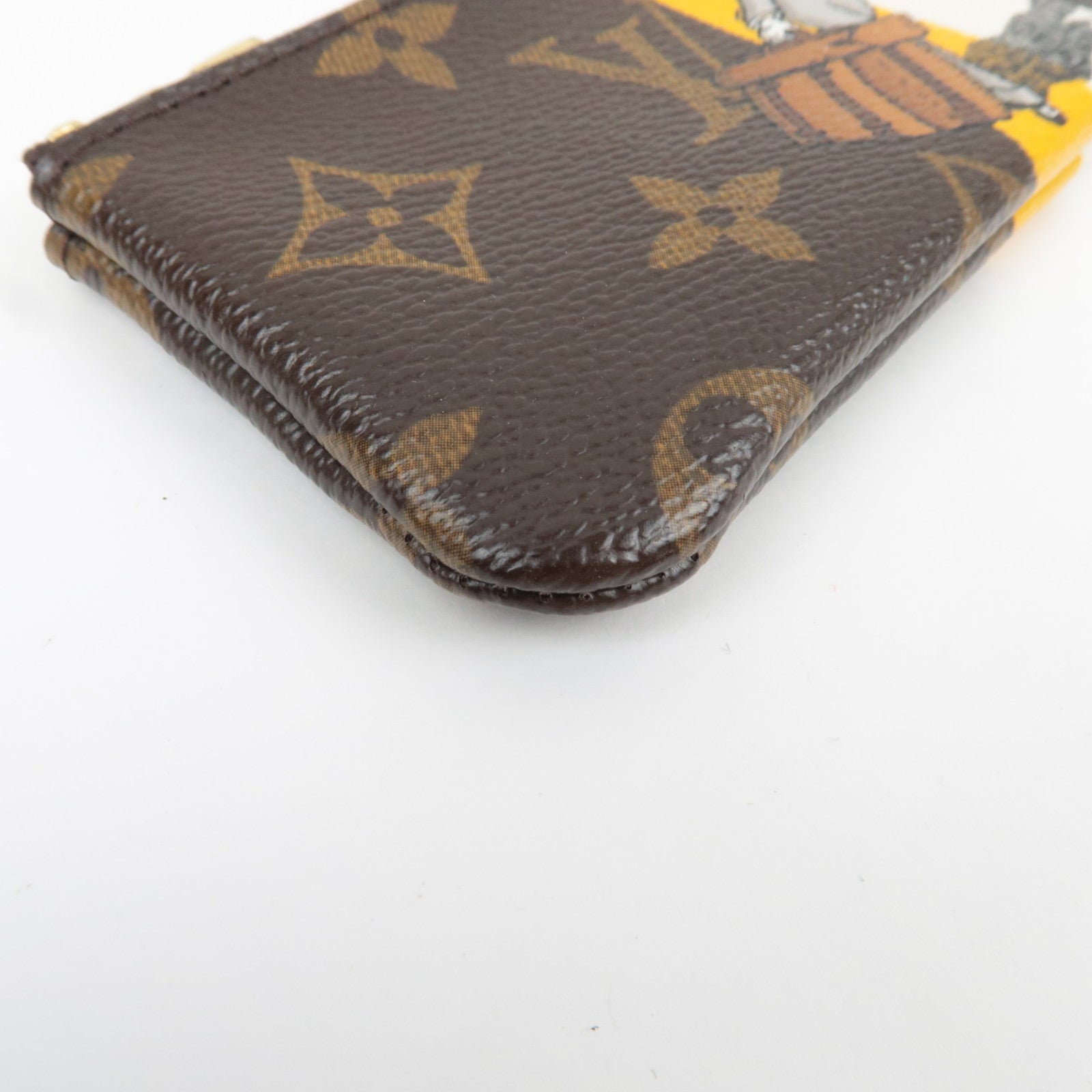 Louis Vuitton Monogram Groom Pochette Cles Coin Case Jaune M60033 CA0096 *Dust bag