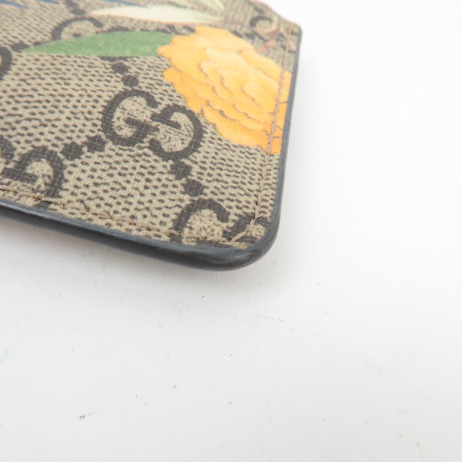 GUCCI GG Blooms GG Supreme Leather Coin & Key Case Beige 424198 *Box, Dust bag