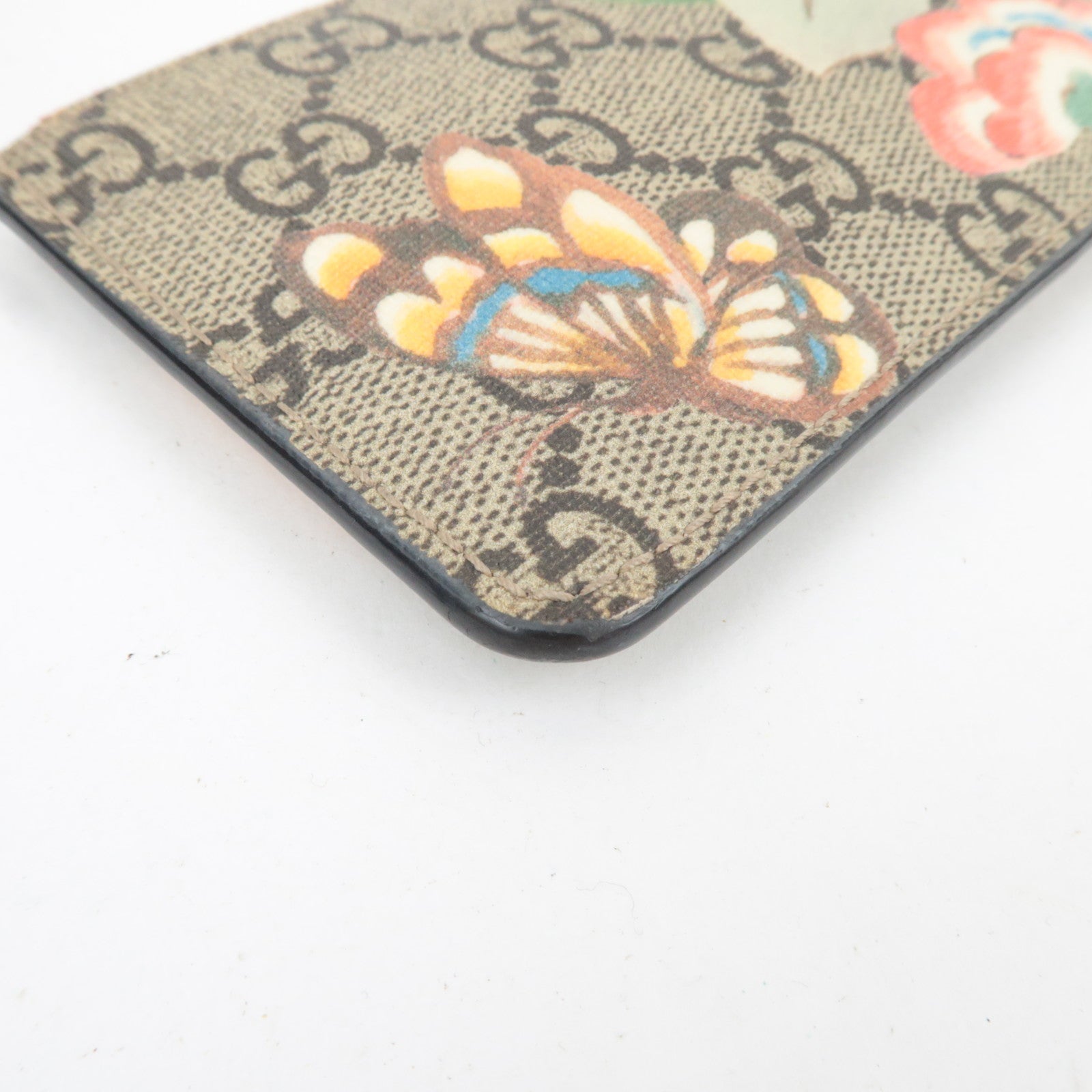 GUCCI GG Blooms Coin & Key Case GG Supreme Leather Beige 424198 *Box, Dust bag