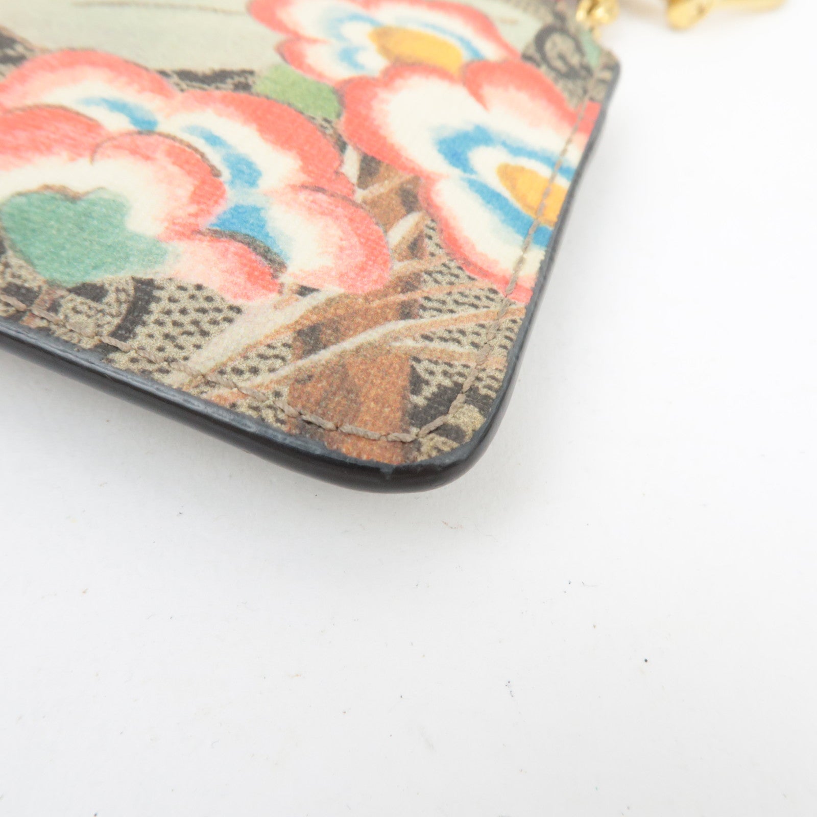 GUCCI GG Blooms Coin & Key Case GG Supreme Leather Beige 424198 *Box, Dust bag