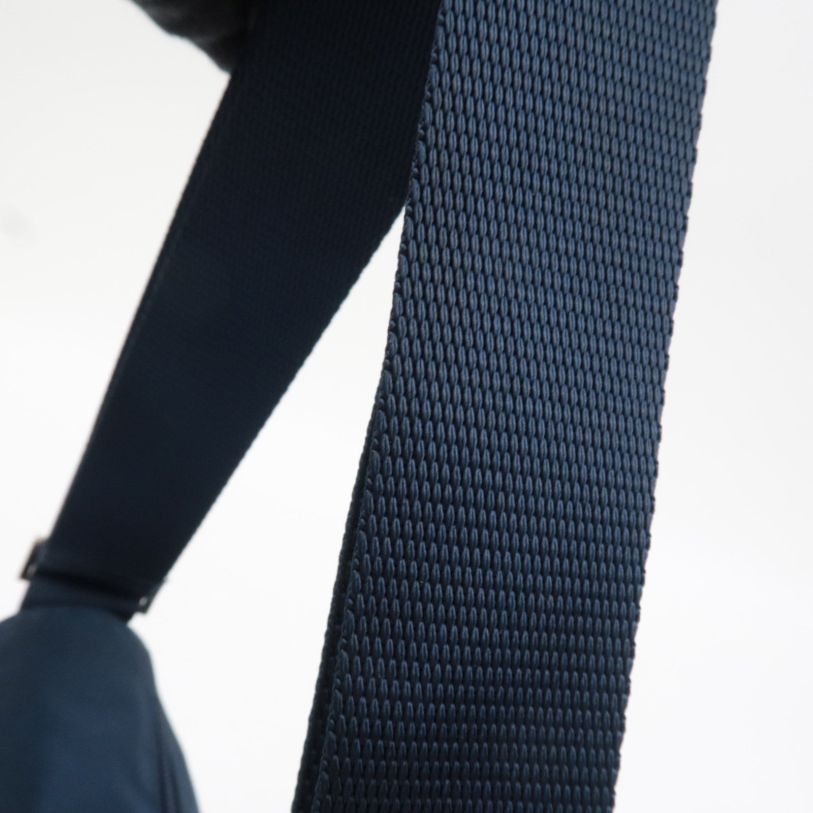 PRADA Nylon Leather Shoulder Bag Navy B8994 *G card, Dust bag