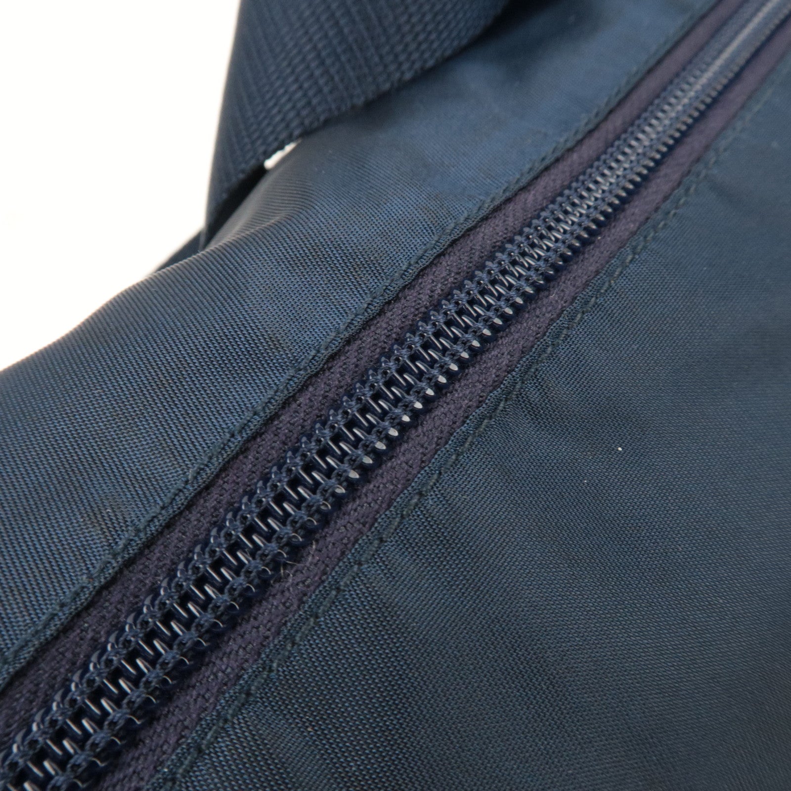 PRADA Nylon Leather Shoulder Bag Navy B8994 *G card, Dust bag