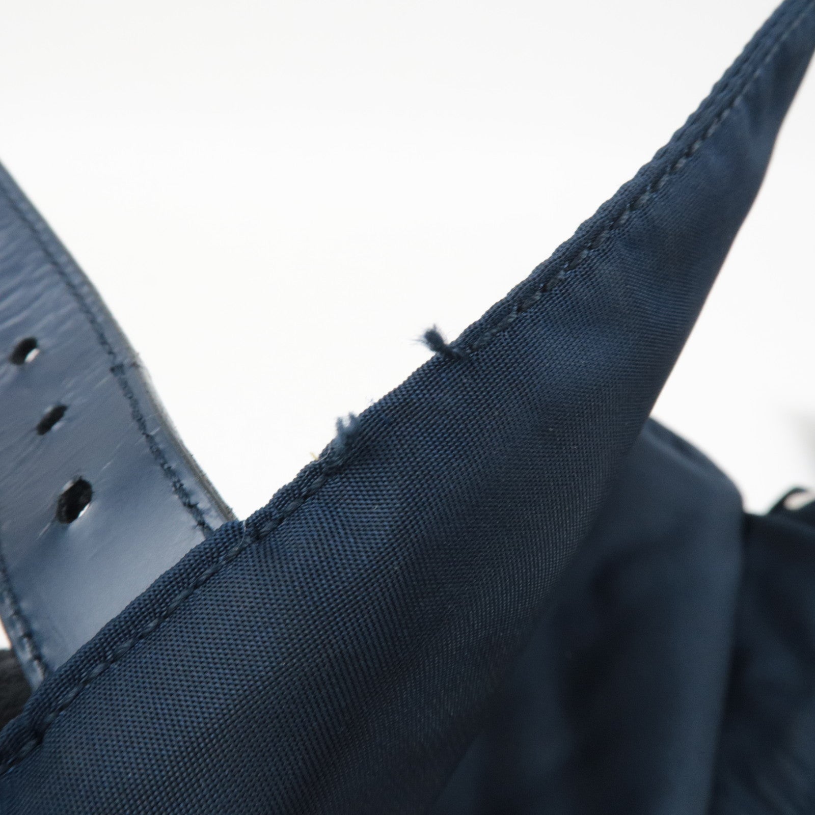 PRADA Nylon Leather Shoulder Bag Navy B8994 *G card, Dust bag