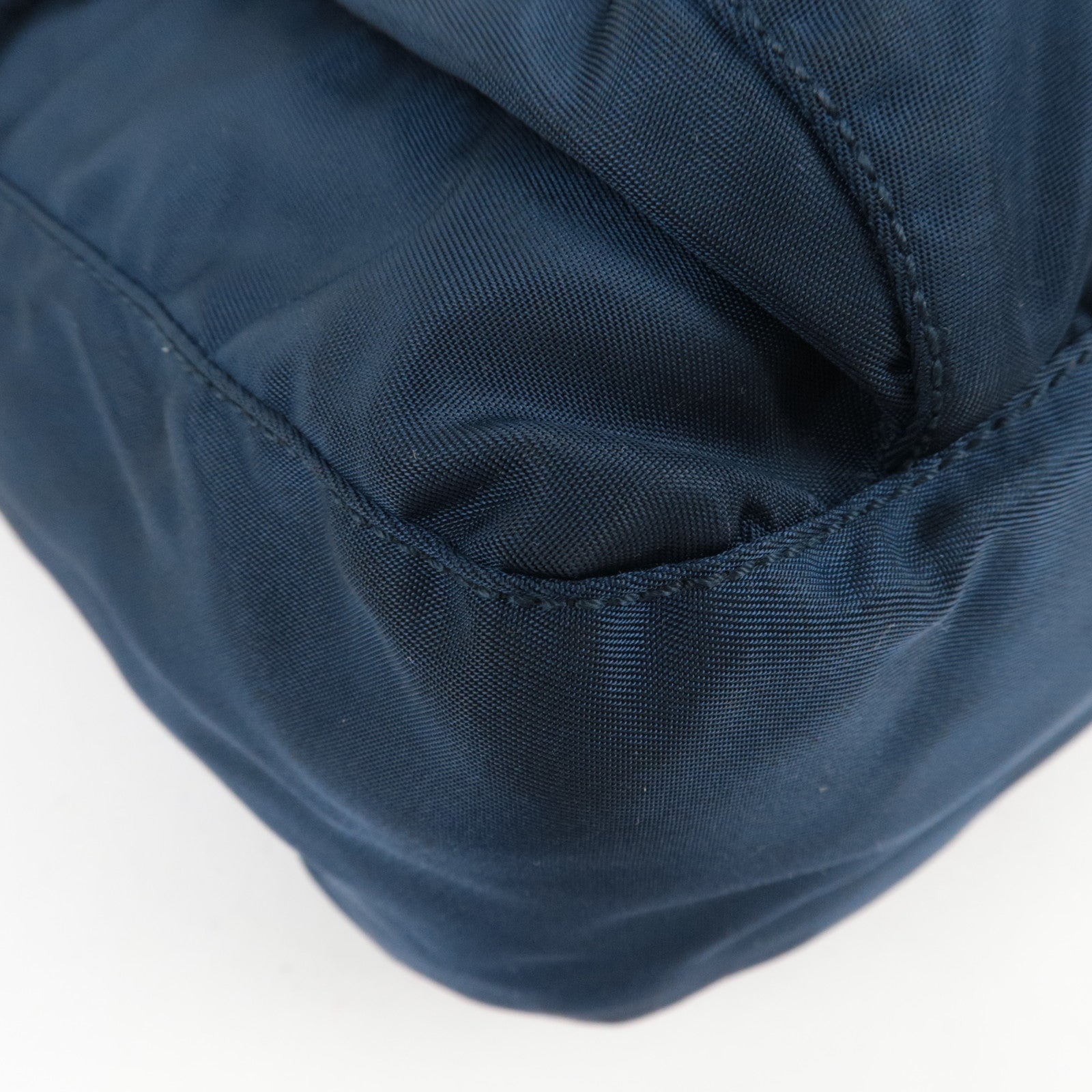 PRADA Nylon Leather Shoulder Bag Navy B8994 *G card, Dust bag