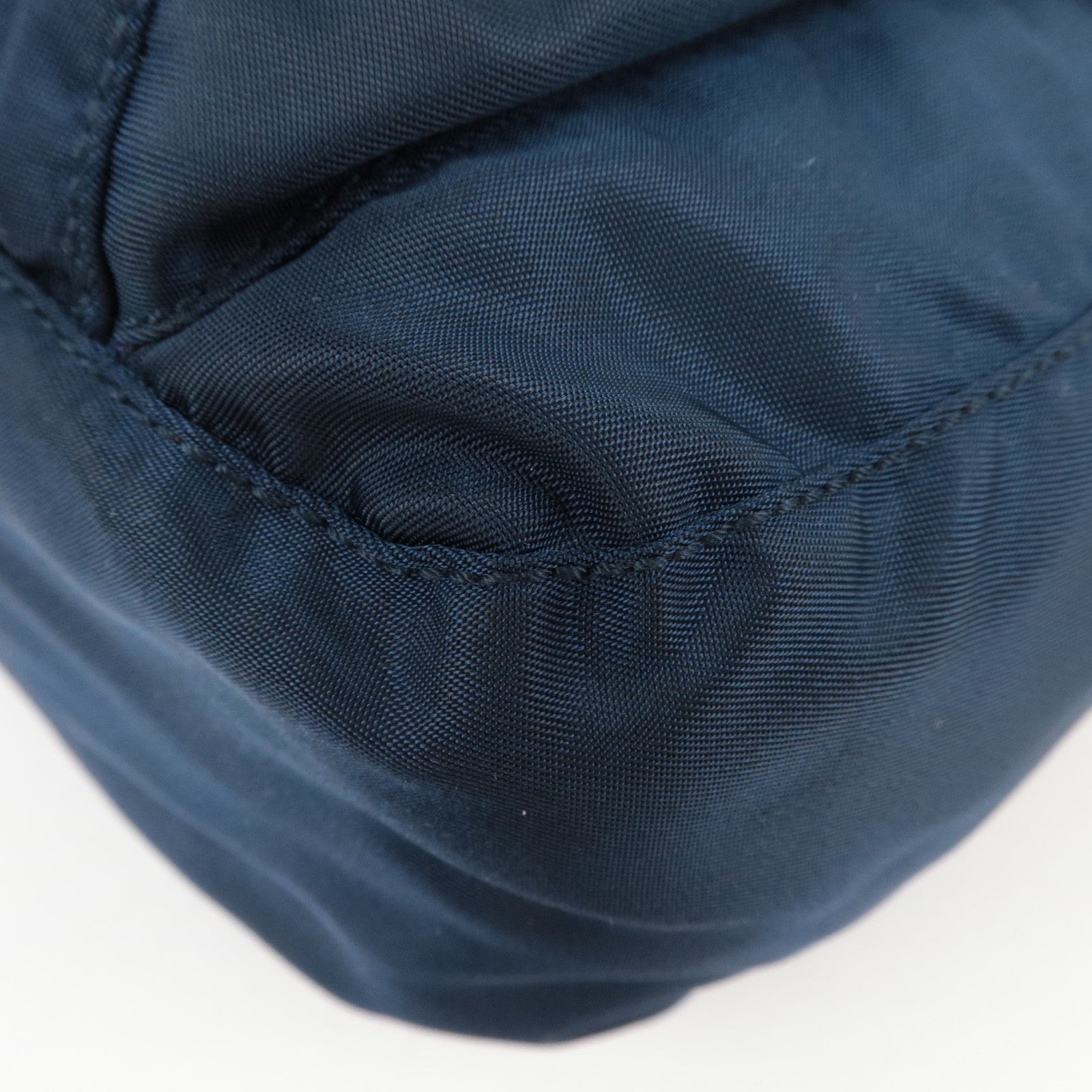 PRADA Nylon Leather Shoulder Bag Navy B8994 *G card, Dust bag