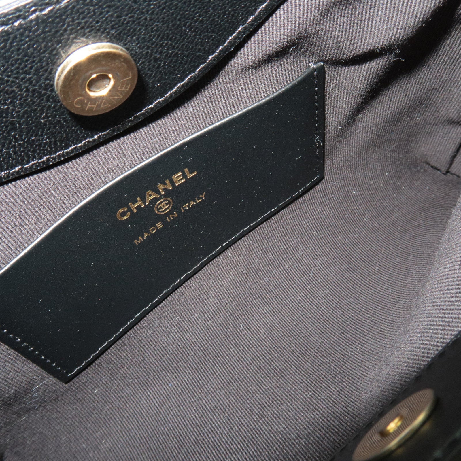 CHANEL 31 Suede Nano Chain Shoulder Bag Black Gold HDW AP3656 L5A8G178 *Box, Dust bag