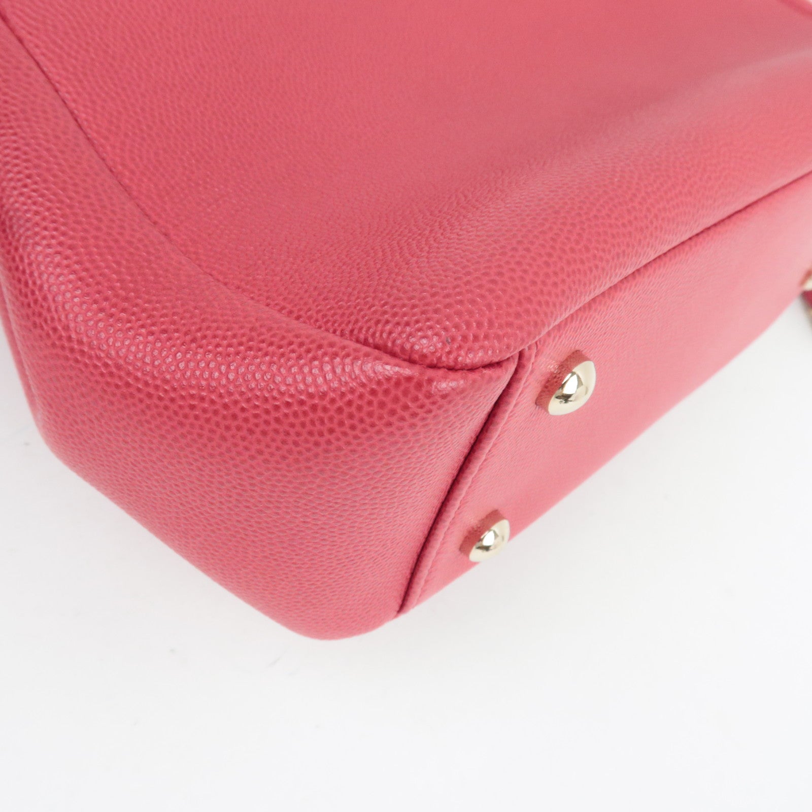 CHANEL Matelasse Business Affinity Medium 2Way Caviarskin Chain Shoulder Bag Pink A93607 24573450 *G card