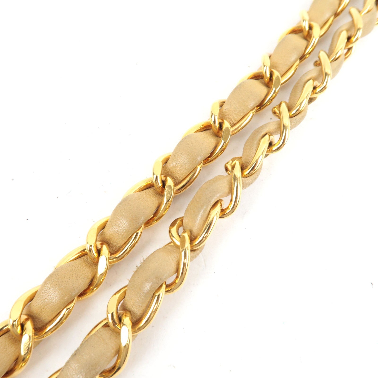 CHANEL Diana Matelasse 23 Lambskin Chain Shoulder Bag Beige A01164 2744599 *Box, Dust bag, G card