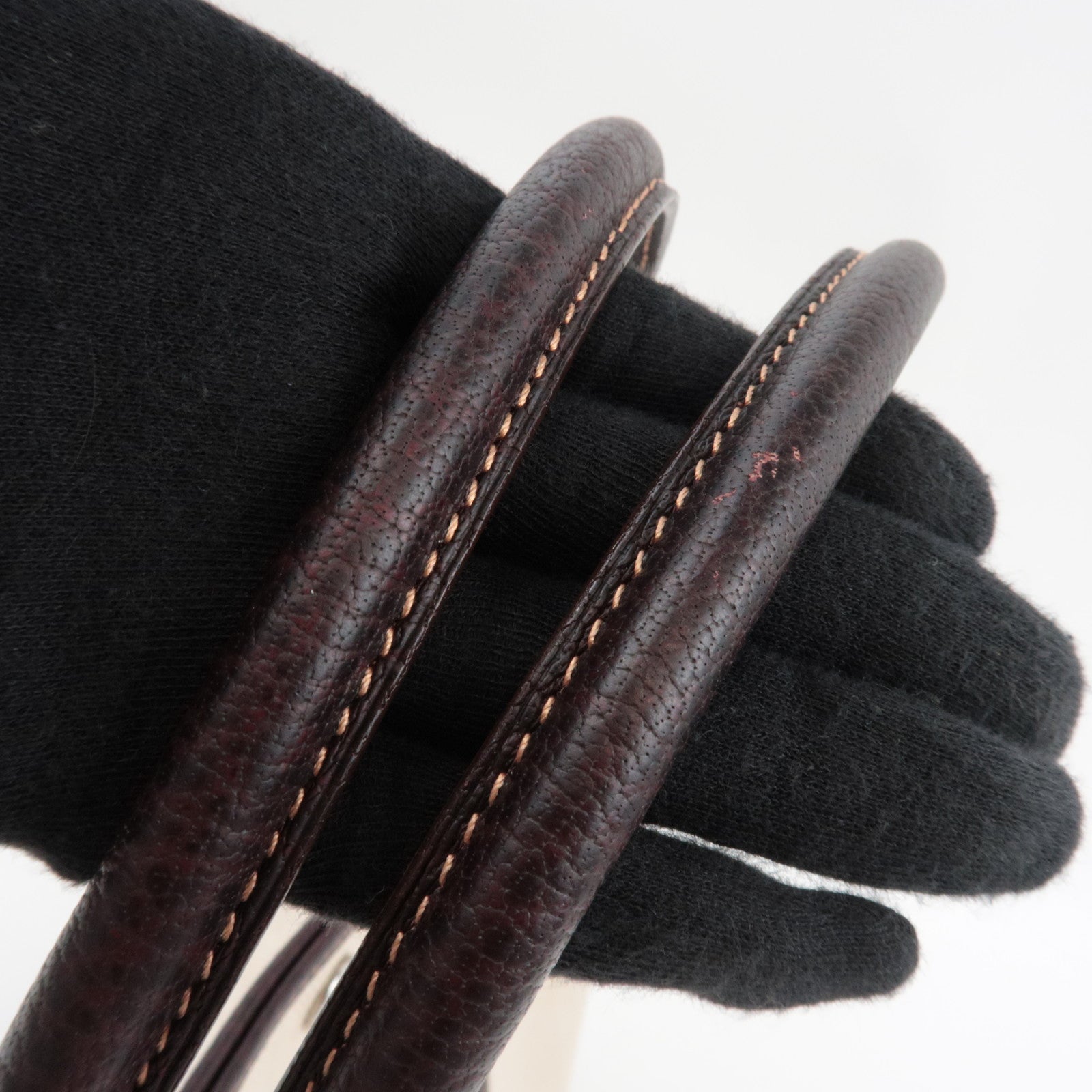 HERMES Garden Party PM Tote Bag V Stamp Toile H Leather Beige Brown *Dust bag