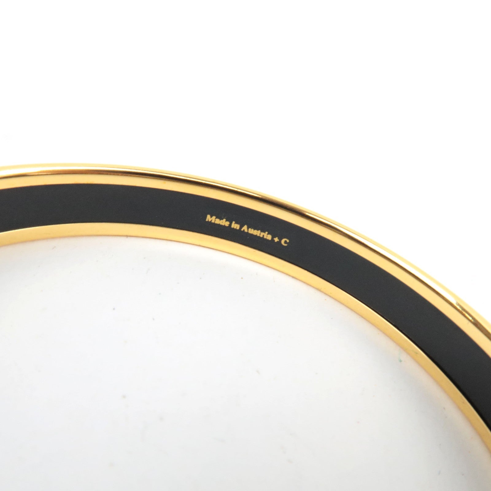 HERMES Email PM Bangle Metal Bracelet Cloisonne Sun, Moon and Stars Blue Navy Gold *Box