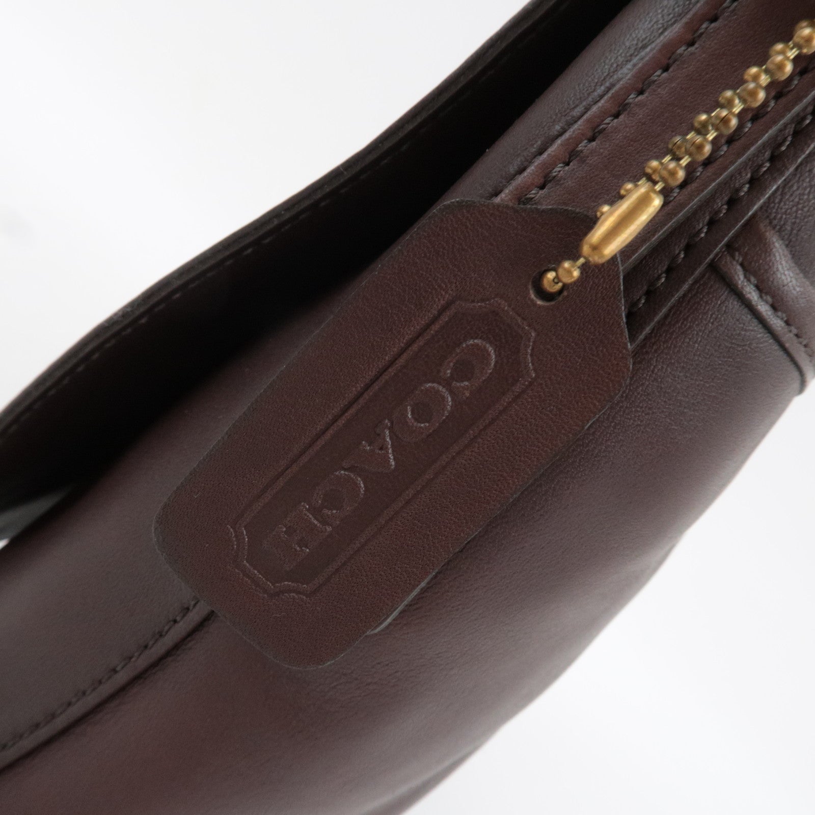 COACH Leather Shoulder Bag Brown