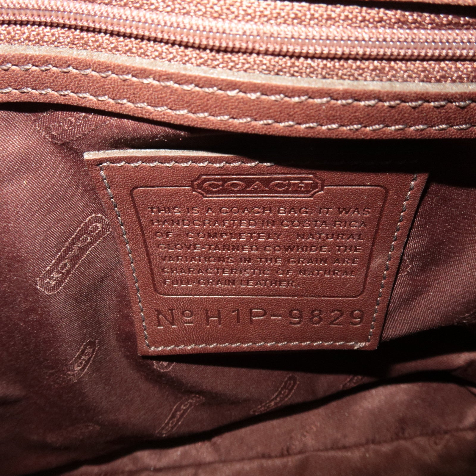 COACH Leather Shoulder Bag Brown