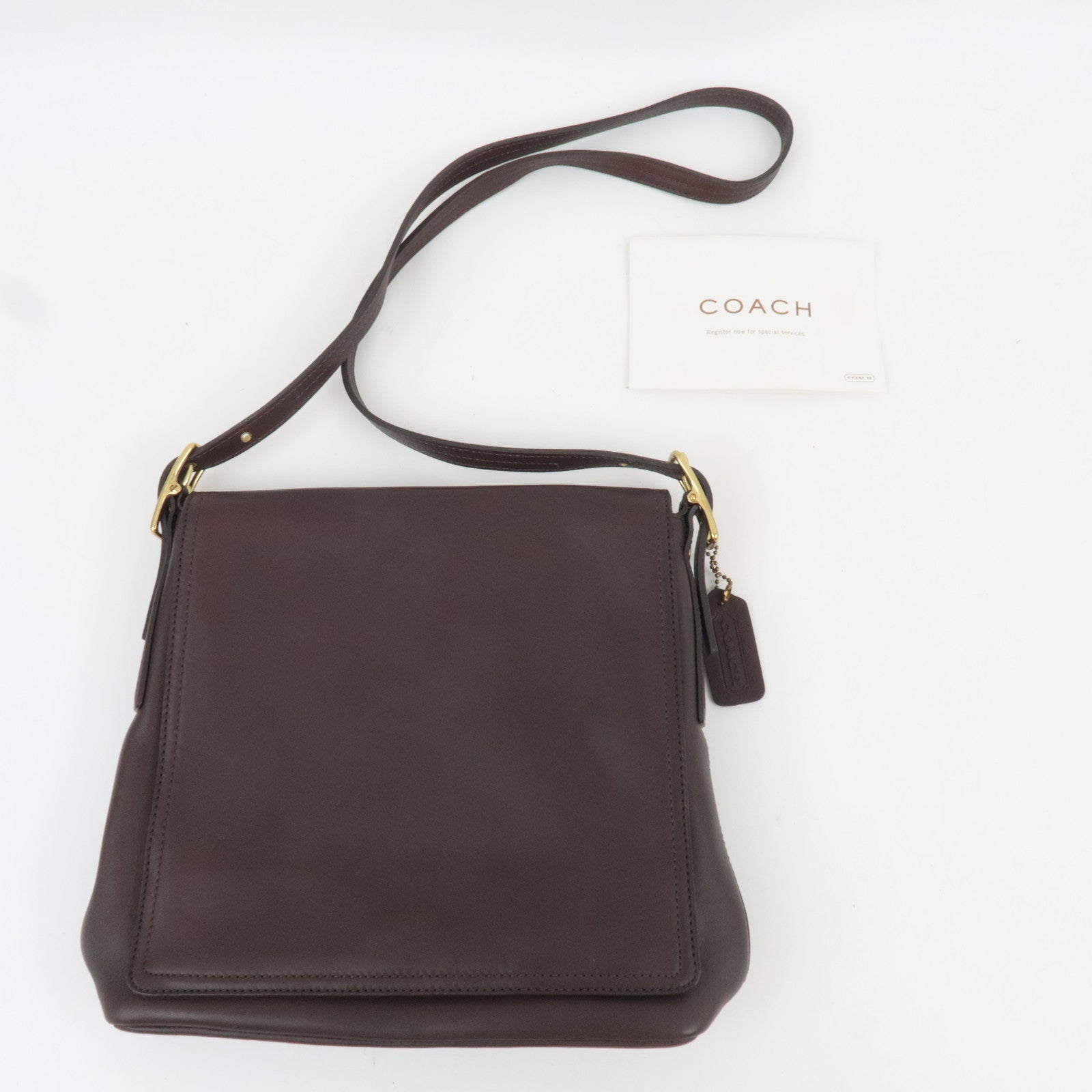 COACH Leather Shoulder Bag Brown