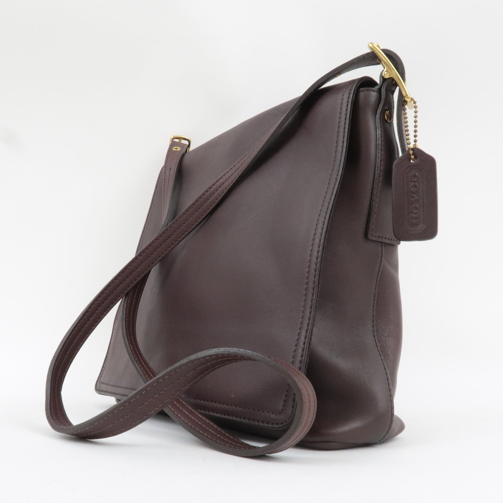 COACH Leather Shoulder Bag Brown