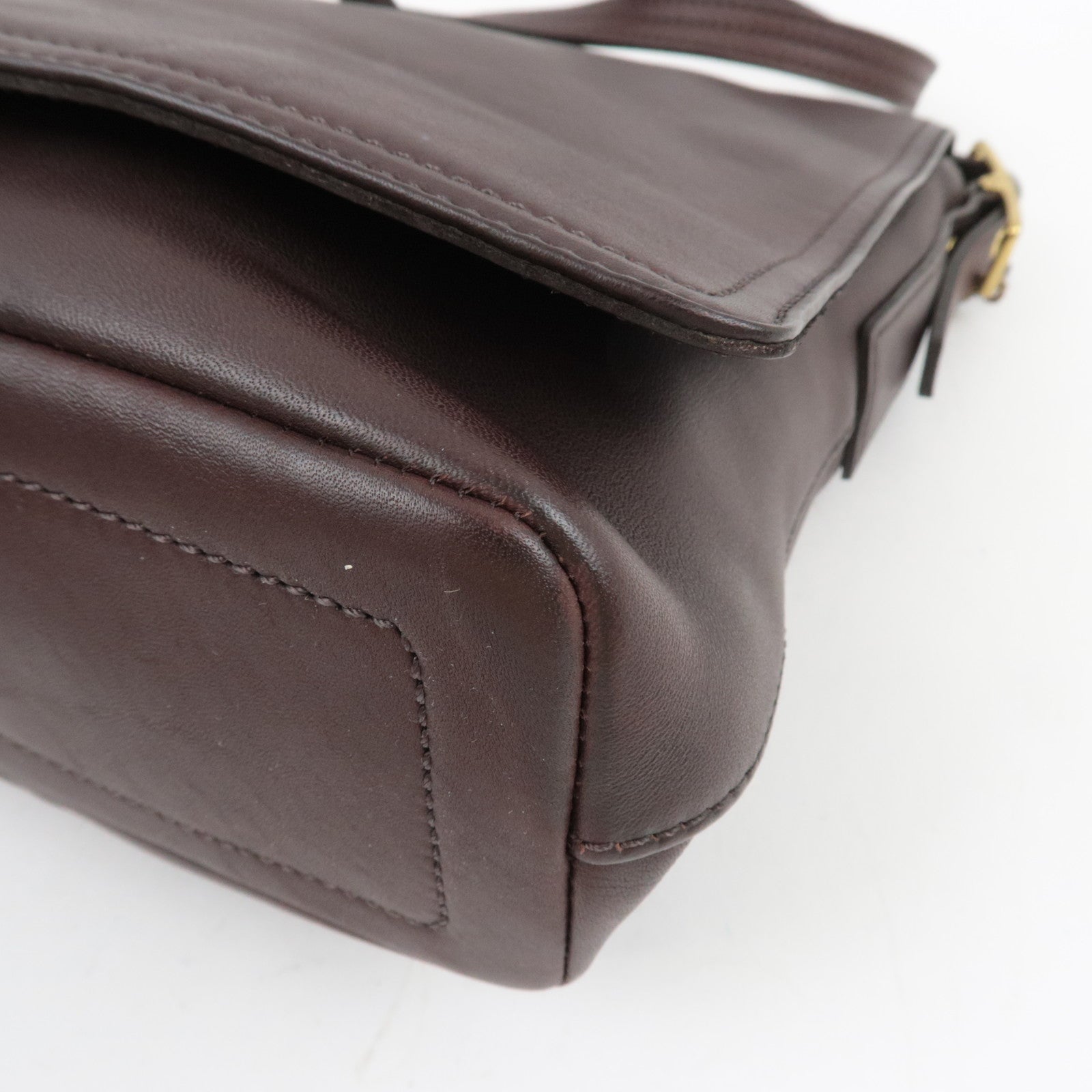 COACH Leather Shoulder Bag Brown