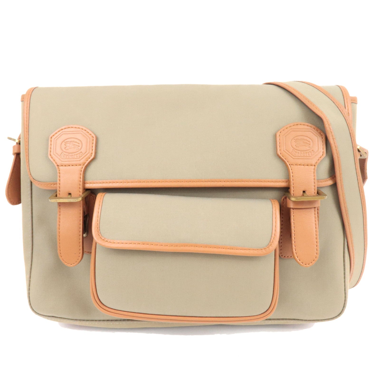 BURBERRY Burberry's Shoulder Bag Nylon Leather Canvas82965