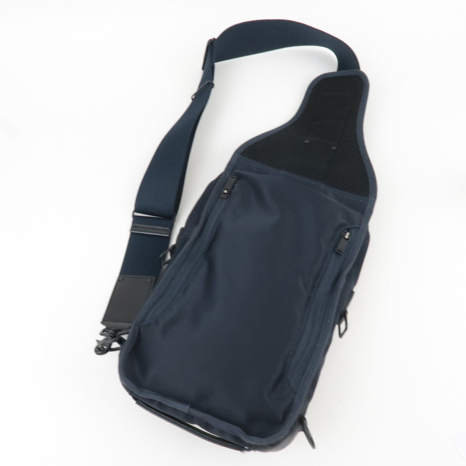 PORTER Nylon Body Bag Leather Navy