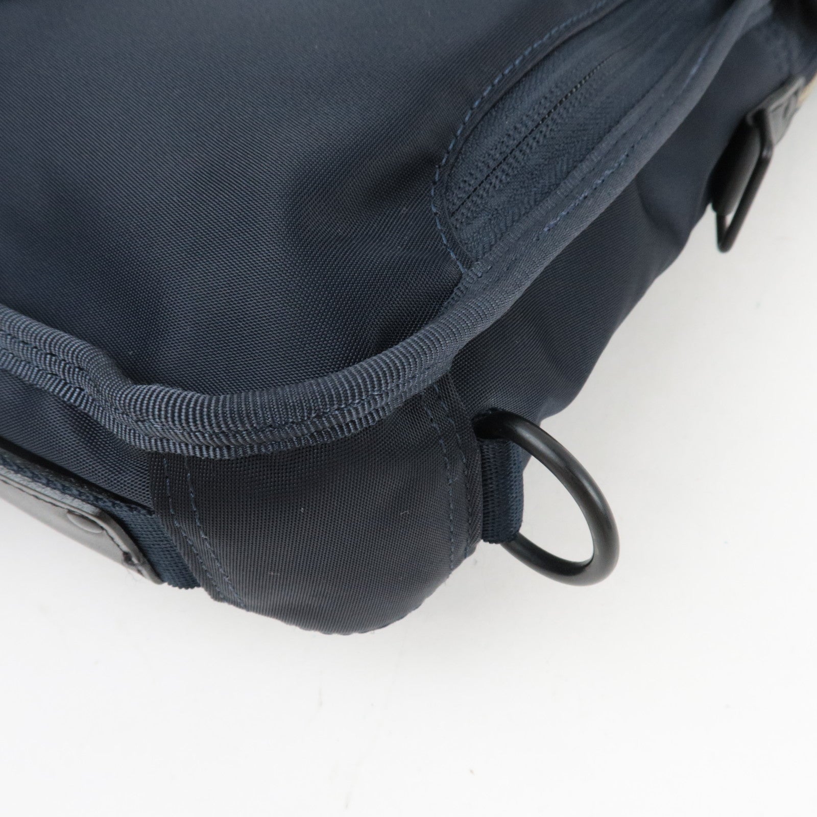 PORTER Nylon Body Bag Leather Navy