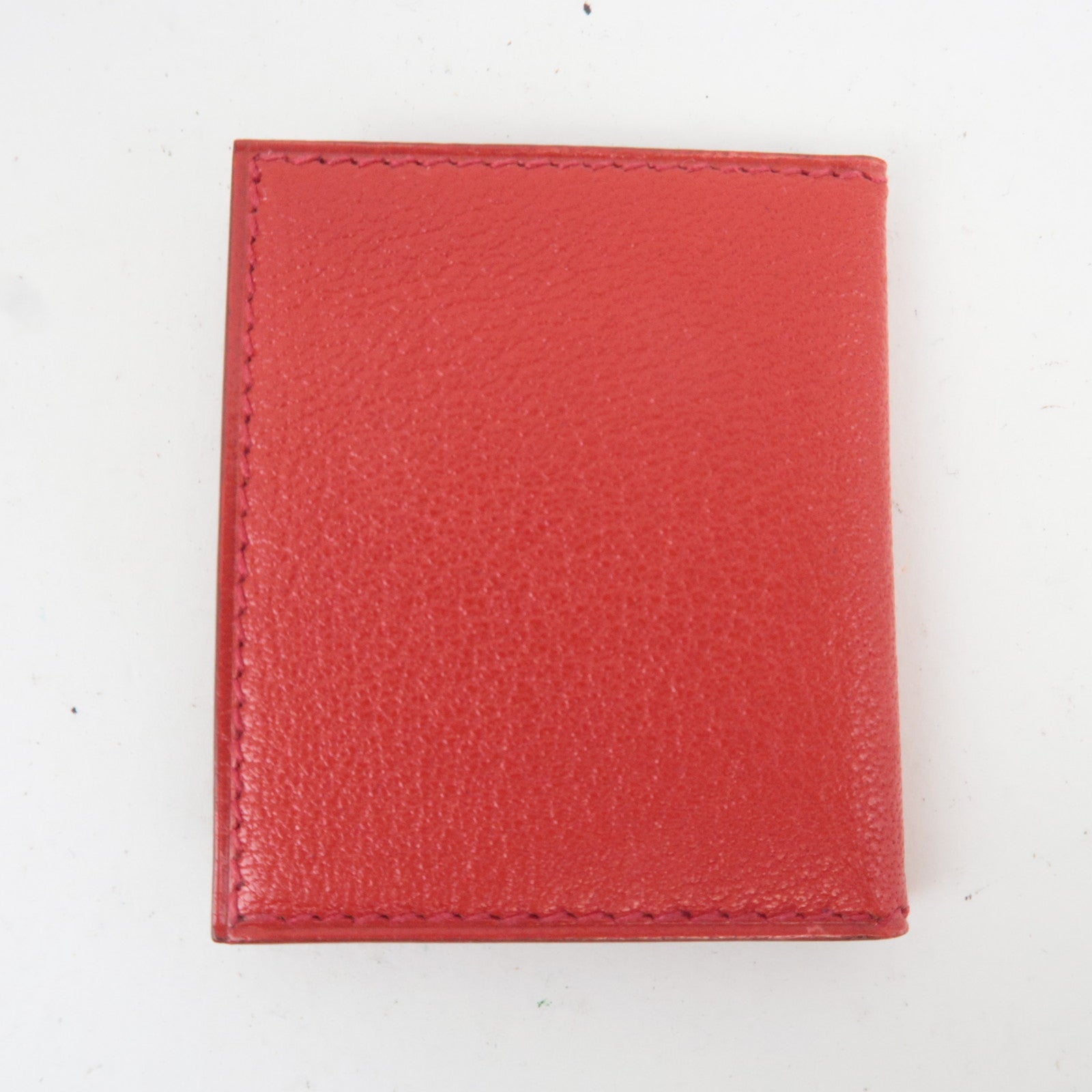 HERMES Mini Leather Photo Cover Case Red