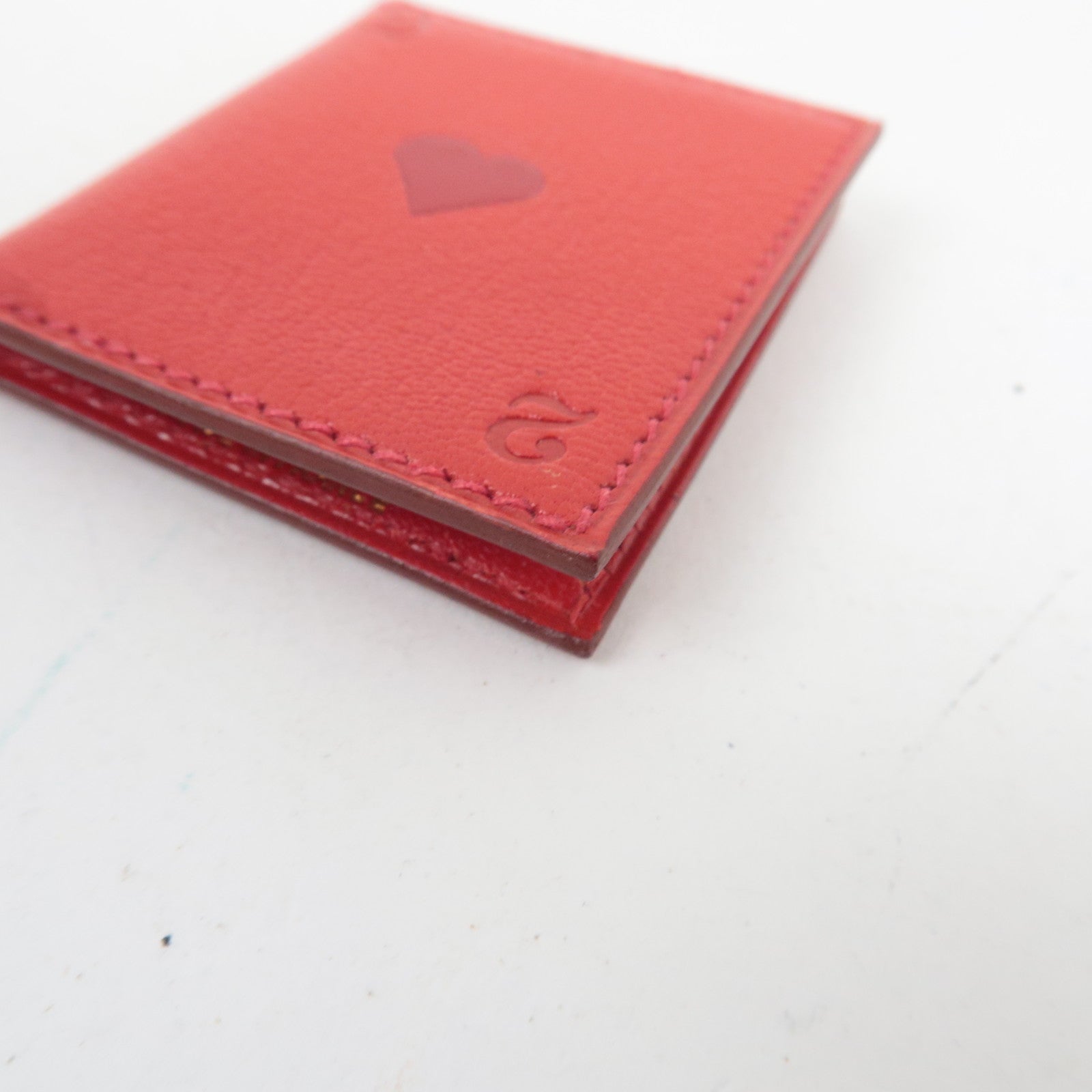 HERMES Mini Leather Photo Cover Case Red