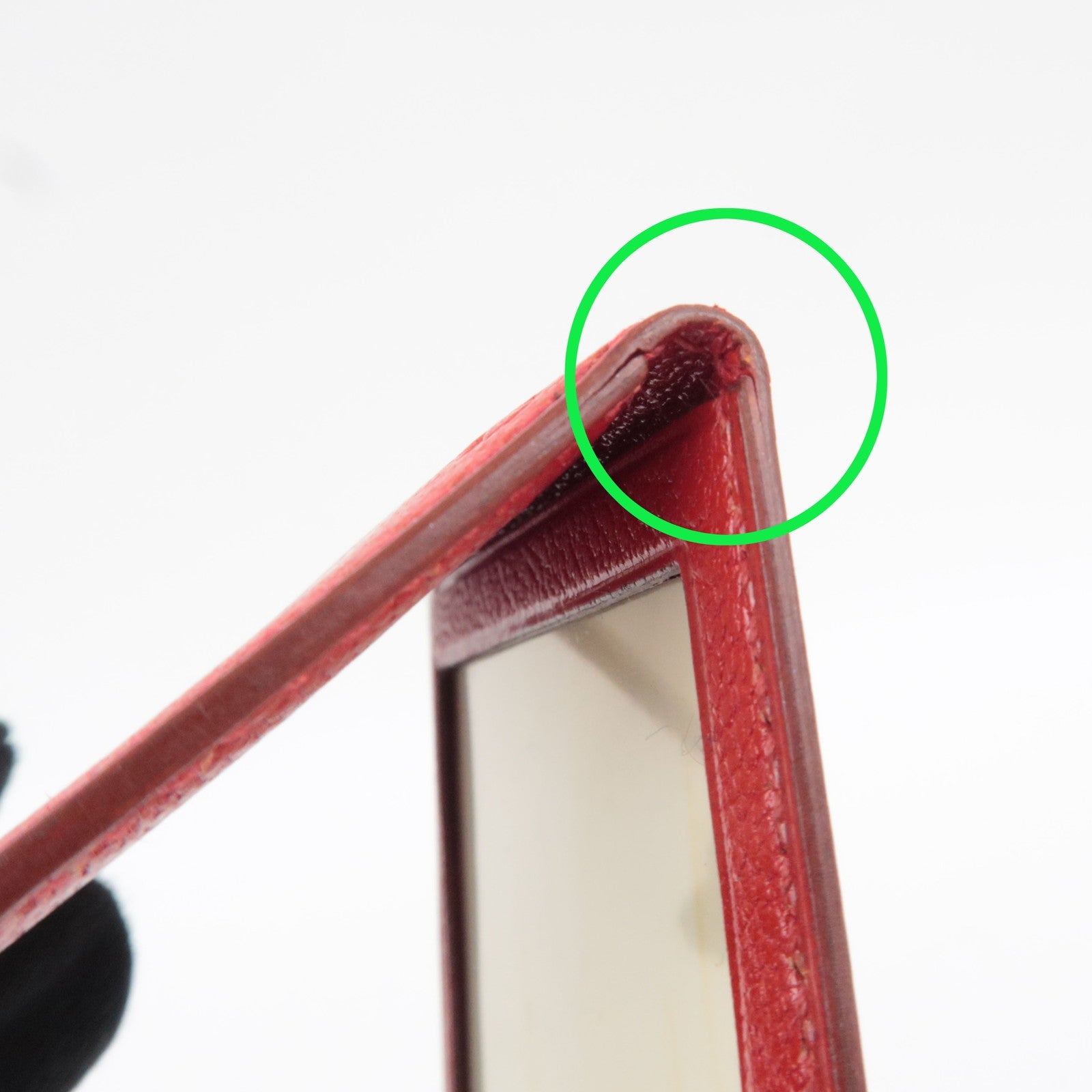 HERMES Mini Leather Photo Cover Case Red