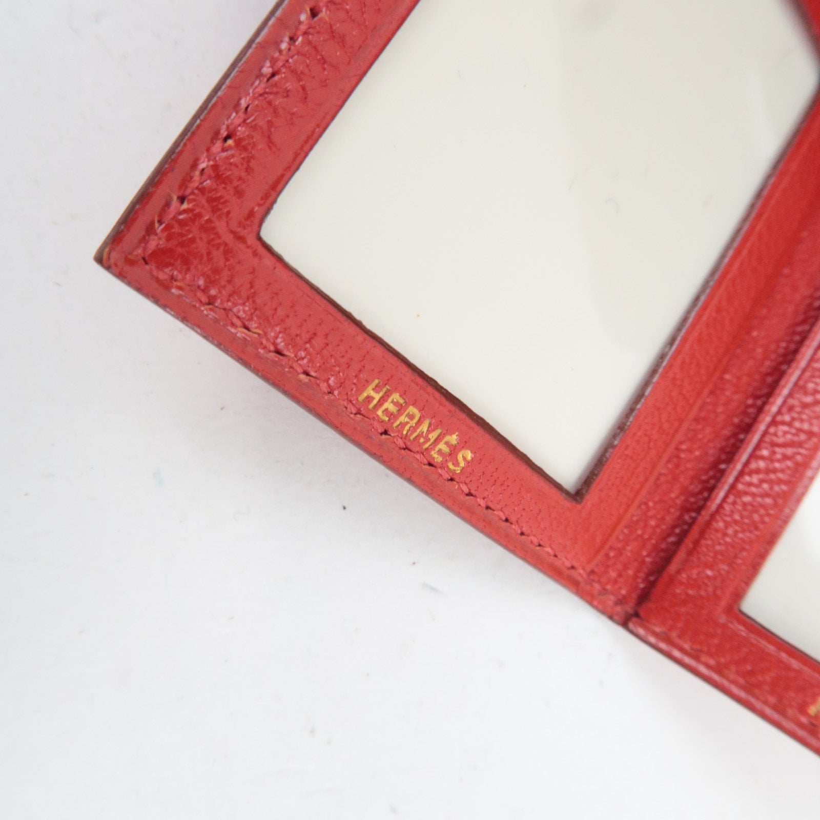 HERMES Mini Leather Photo Cover Case Red