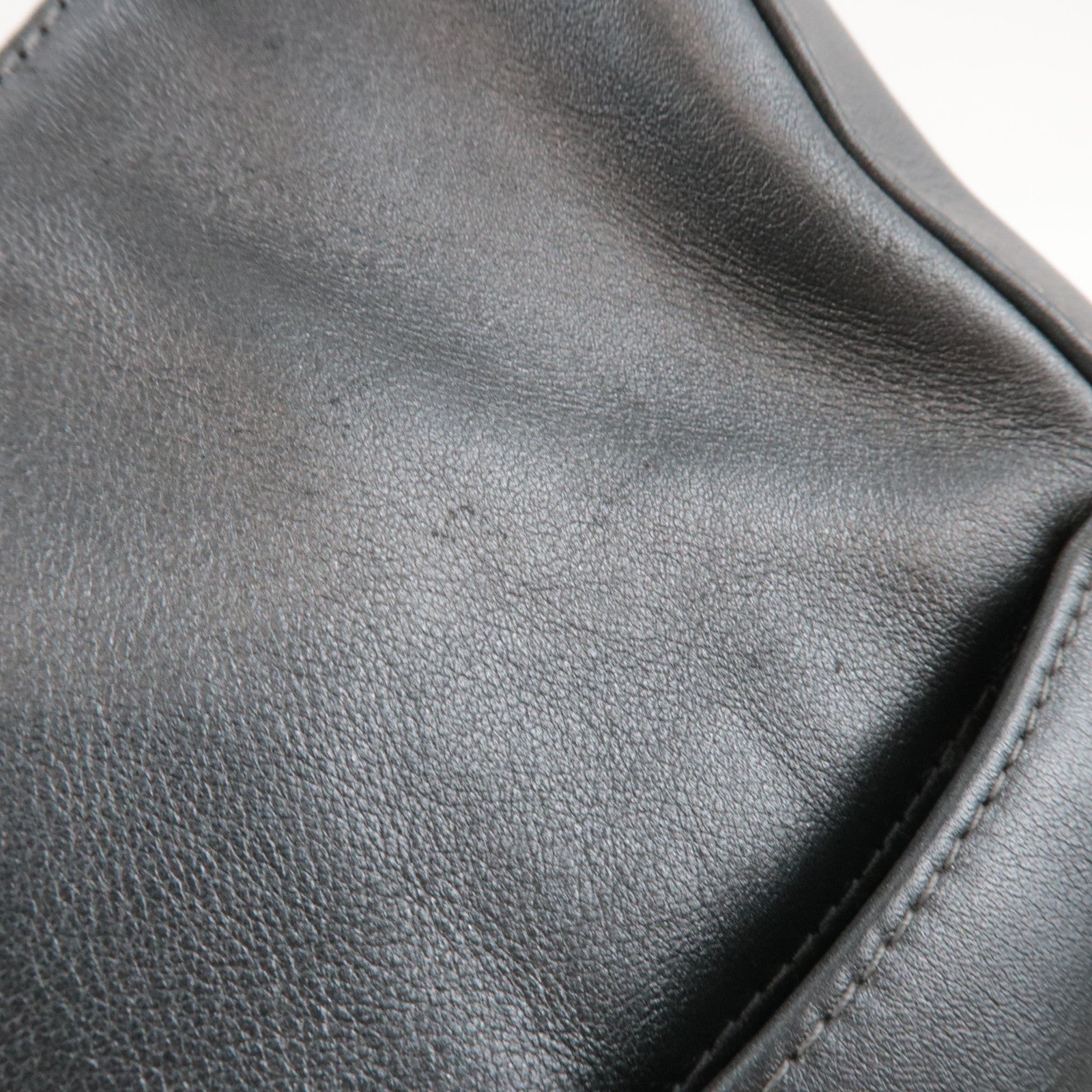 Christian Dior Maris Pearl Leather Shoulder Bag Gray *Dust bag