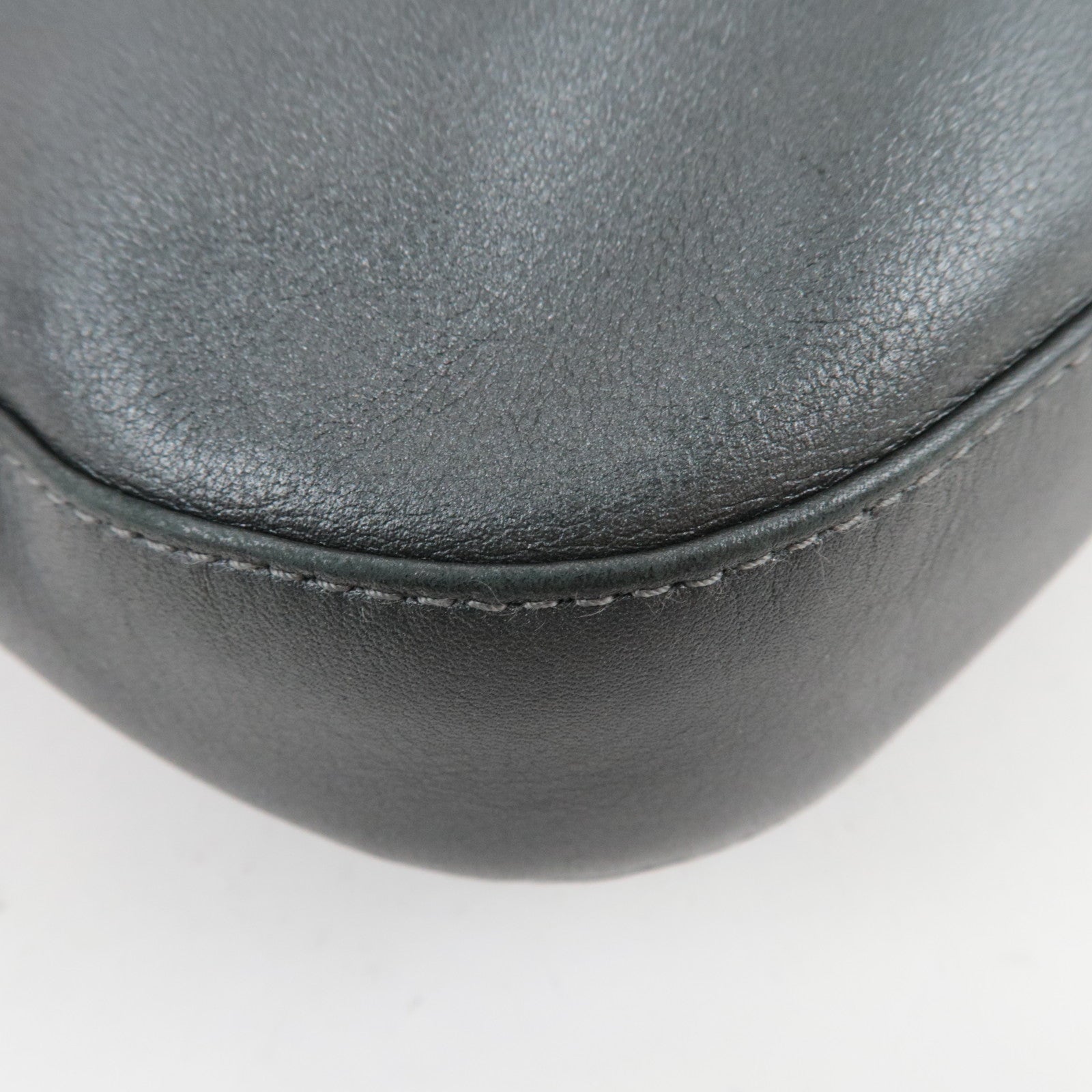 Christian Dior Maris Pearl Leather Shoulder Bag Gray *Dust bag