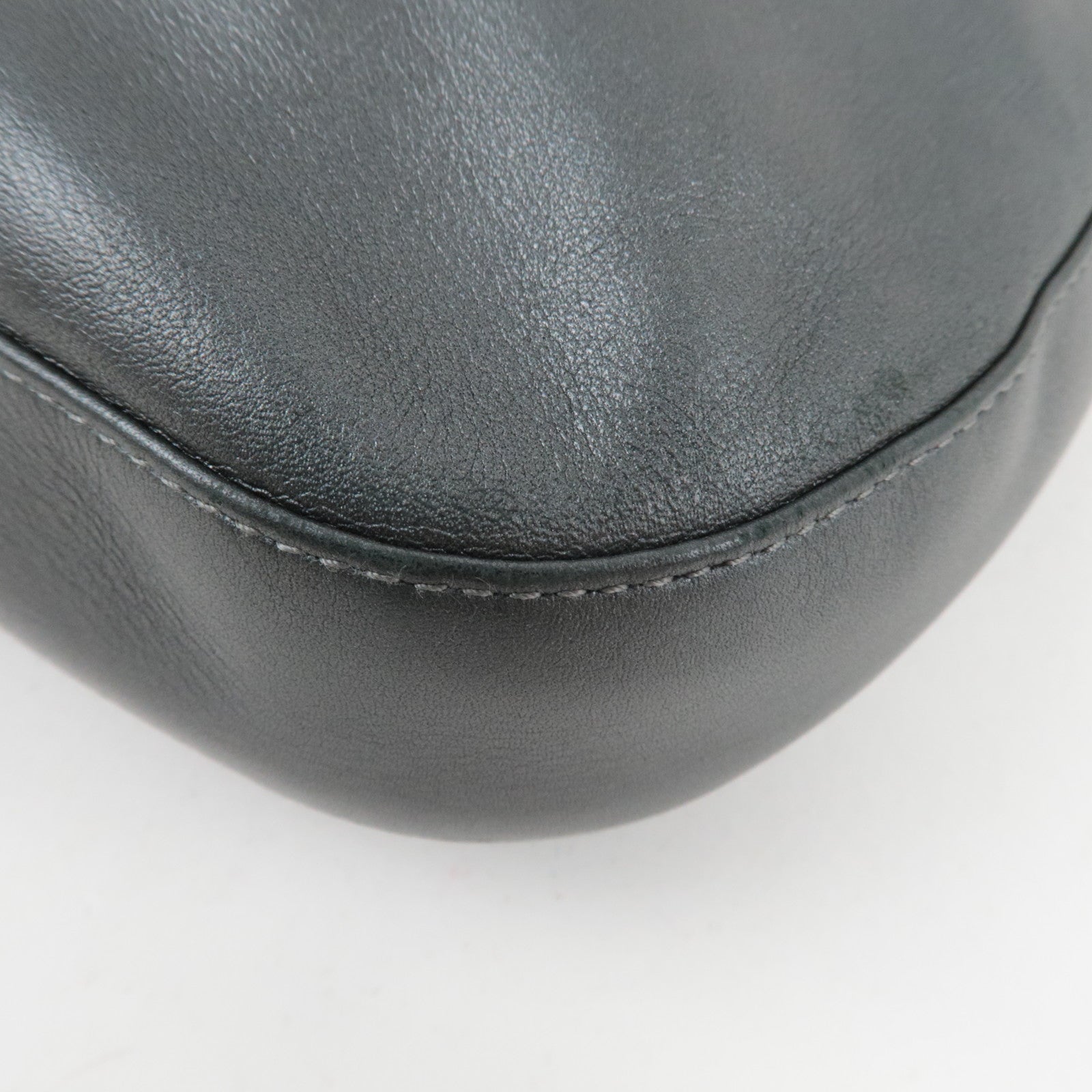 Christian Dior Maris Pearl Leather Shoulder Bag Gray *Dust bag