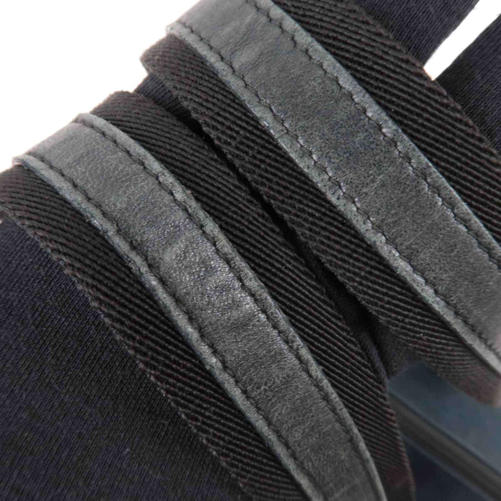 SAINT LAURENT YSL Logo Canvas Tote Bag Black