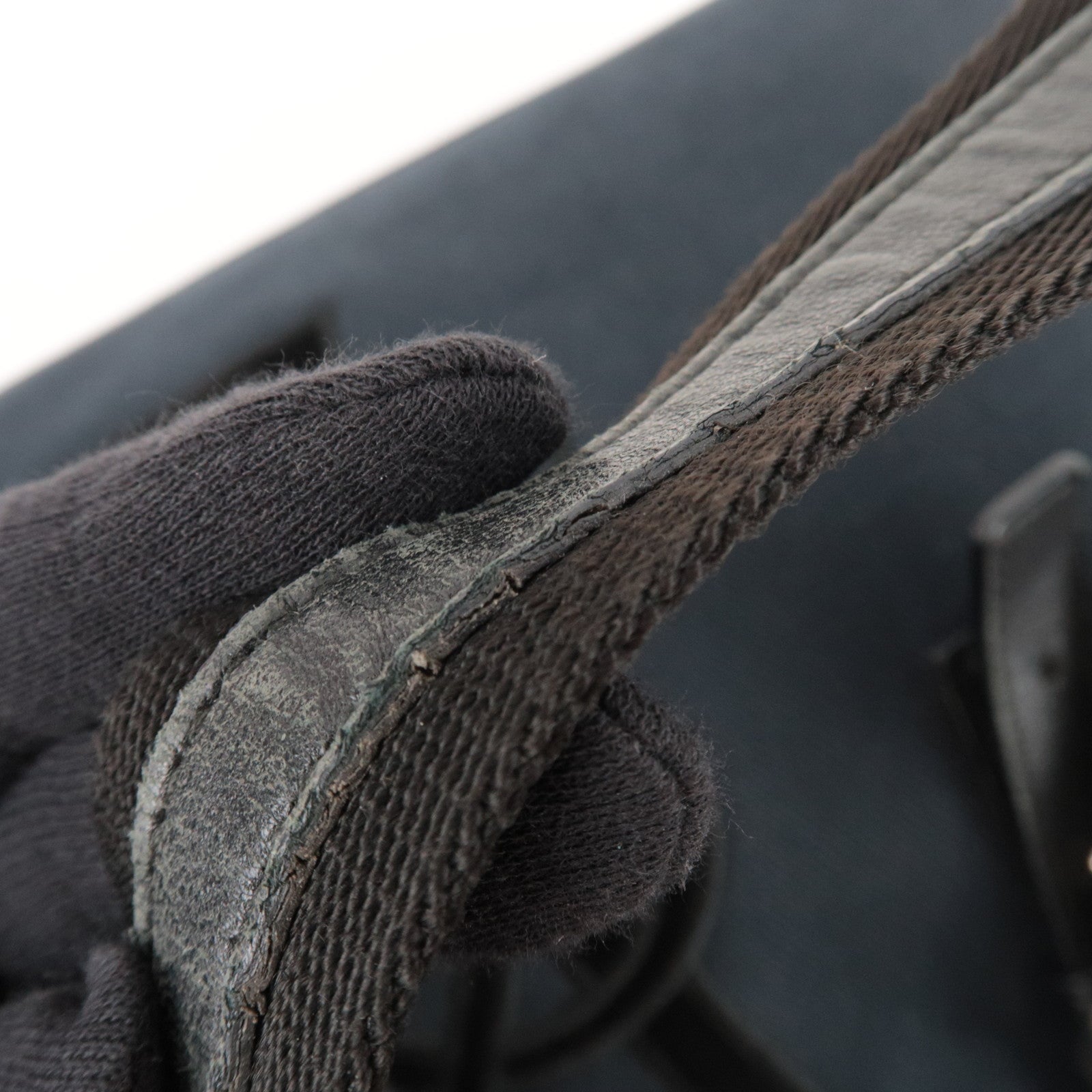 SAINT LAURENT YSL Logo Canvas Tote Bag Black