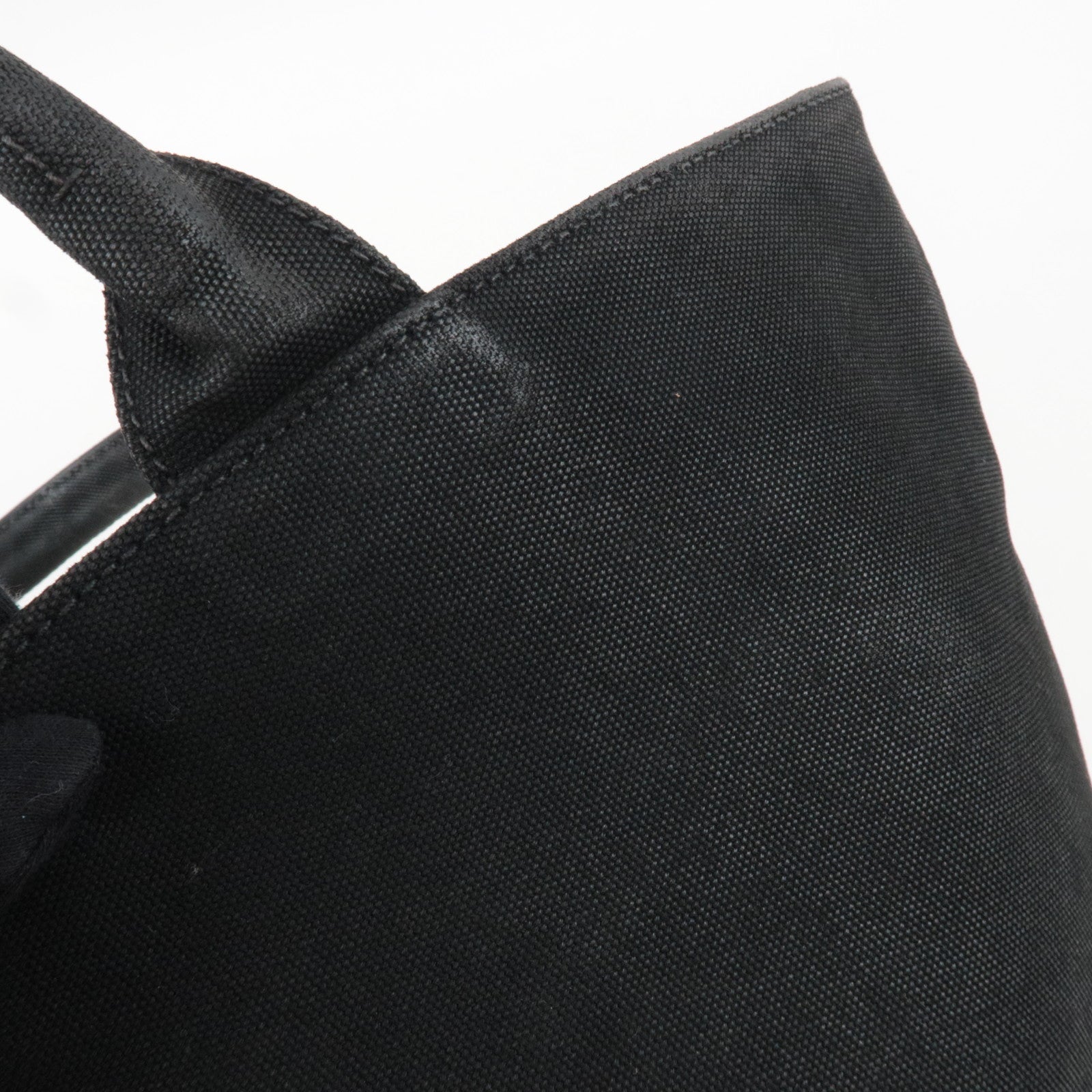 PRADA Canapa Tote Bag Canvas Black