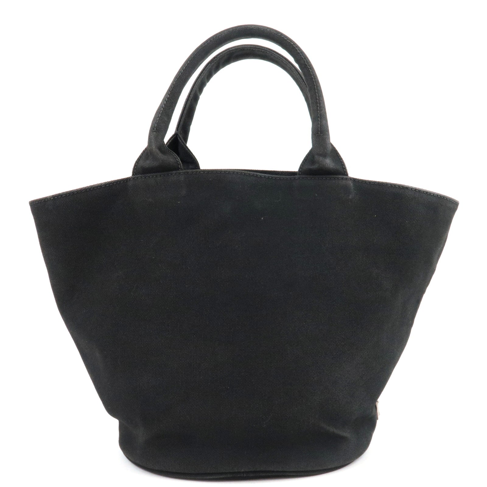 PRADA Canapa Tote Bag Canvas Black