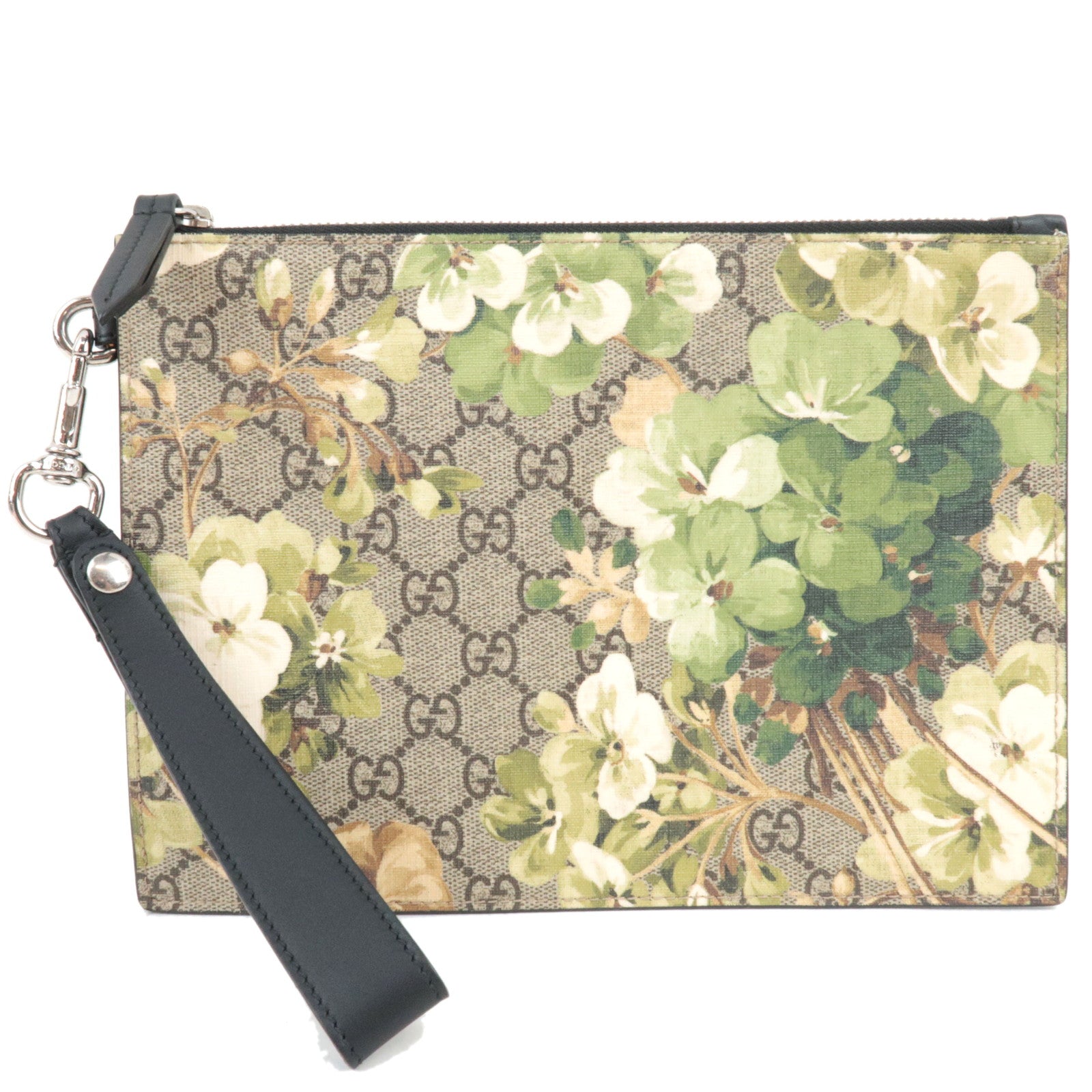 GUCCI GG Blooms Clutch Bag GG Supreme Beige Green 41169183047
