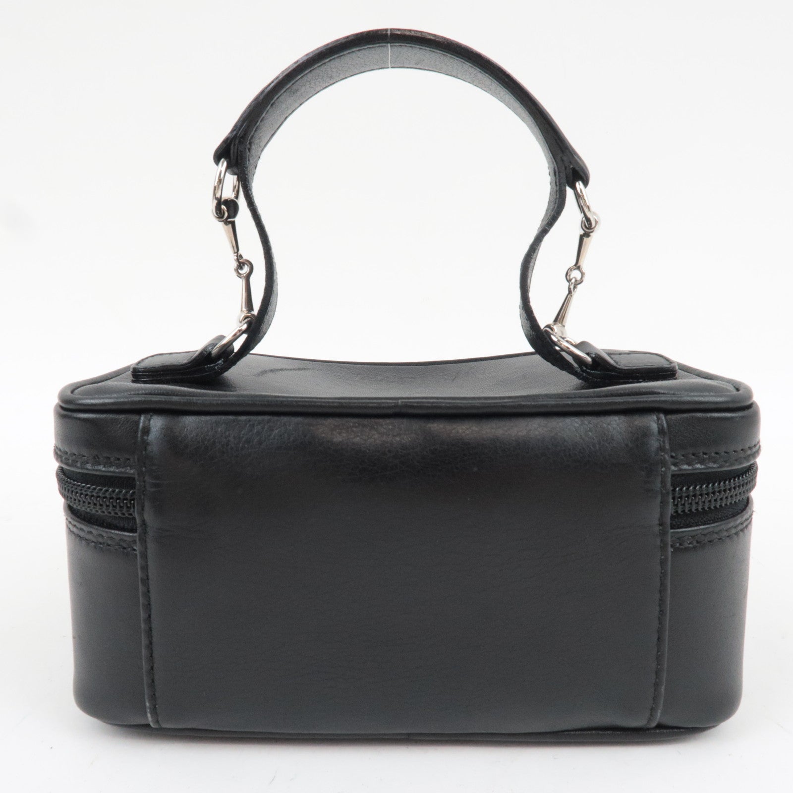 GUCCI Horsebit Leather Vanity Bag Black 032.1956.0 141 *Box