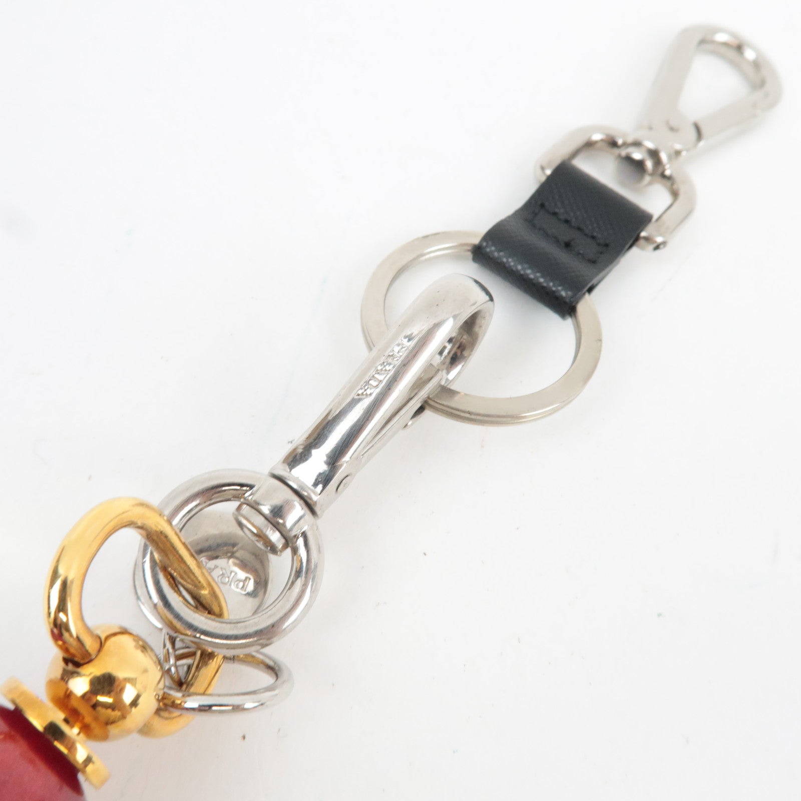 PRADA Robot Bag Charm Black Red Gold 2AR246 *Box, Dust bag
