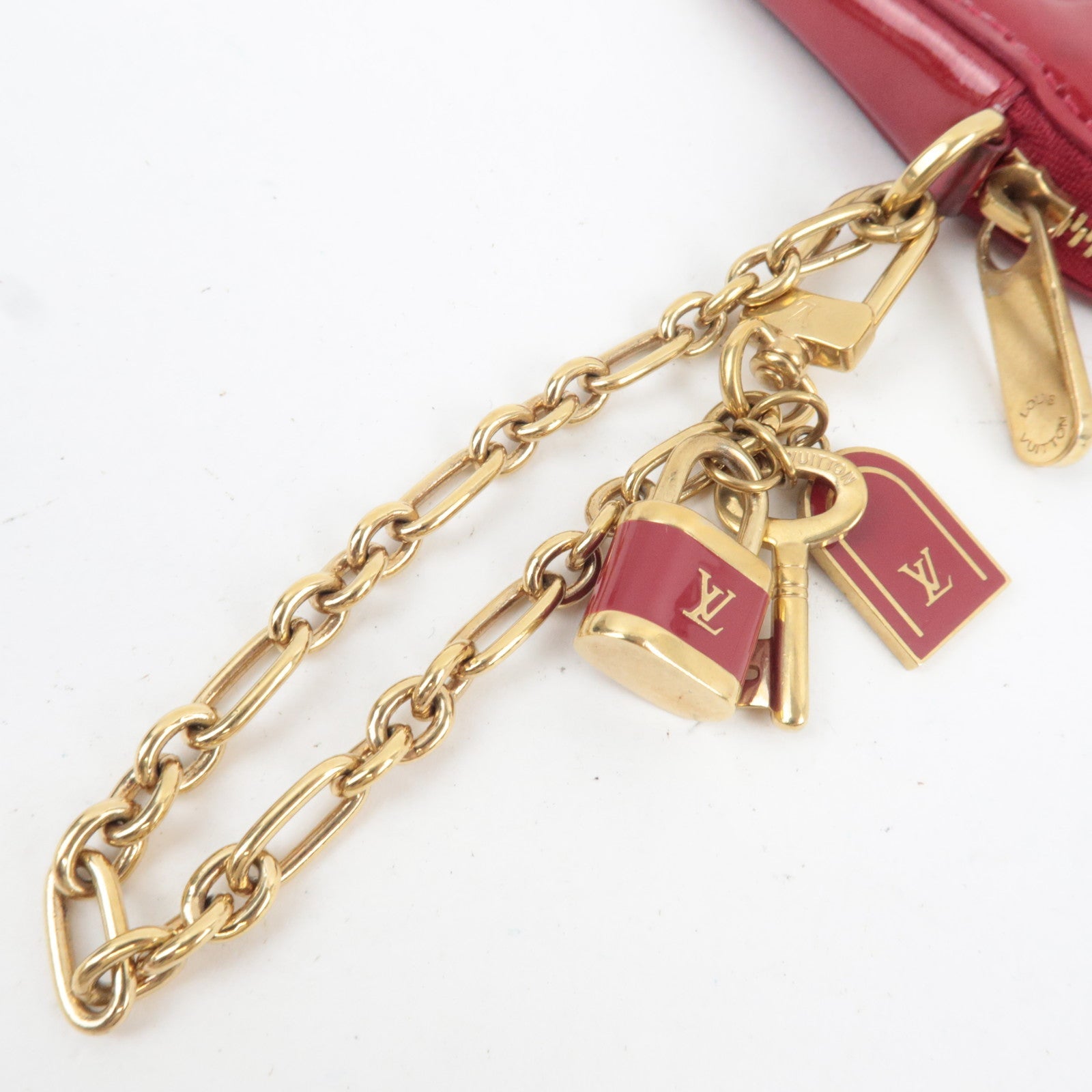 Louis Vuitton Monogram Vernis Porte Monnaie Coeur Coin Case Pomme D'Amour M91919 TH4097 *Box