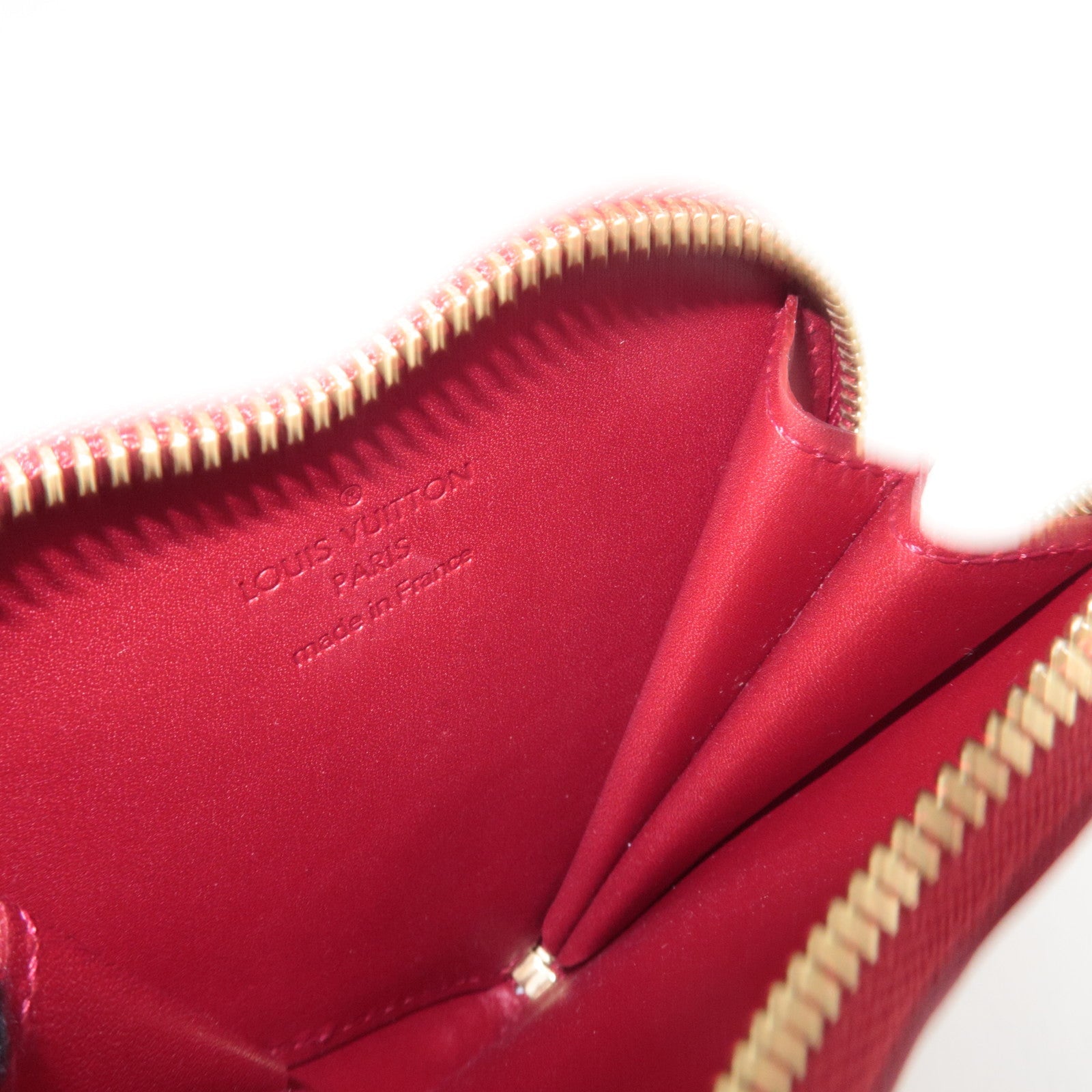 Louis Vuitton Monogram Vernis Porte Monnaie Coeur Coin Case Pomme D'Amour M91919 TH4097 *Box