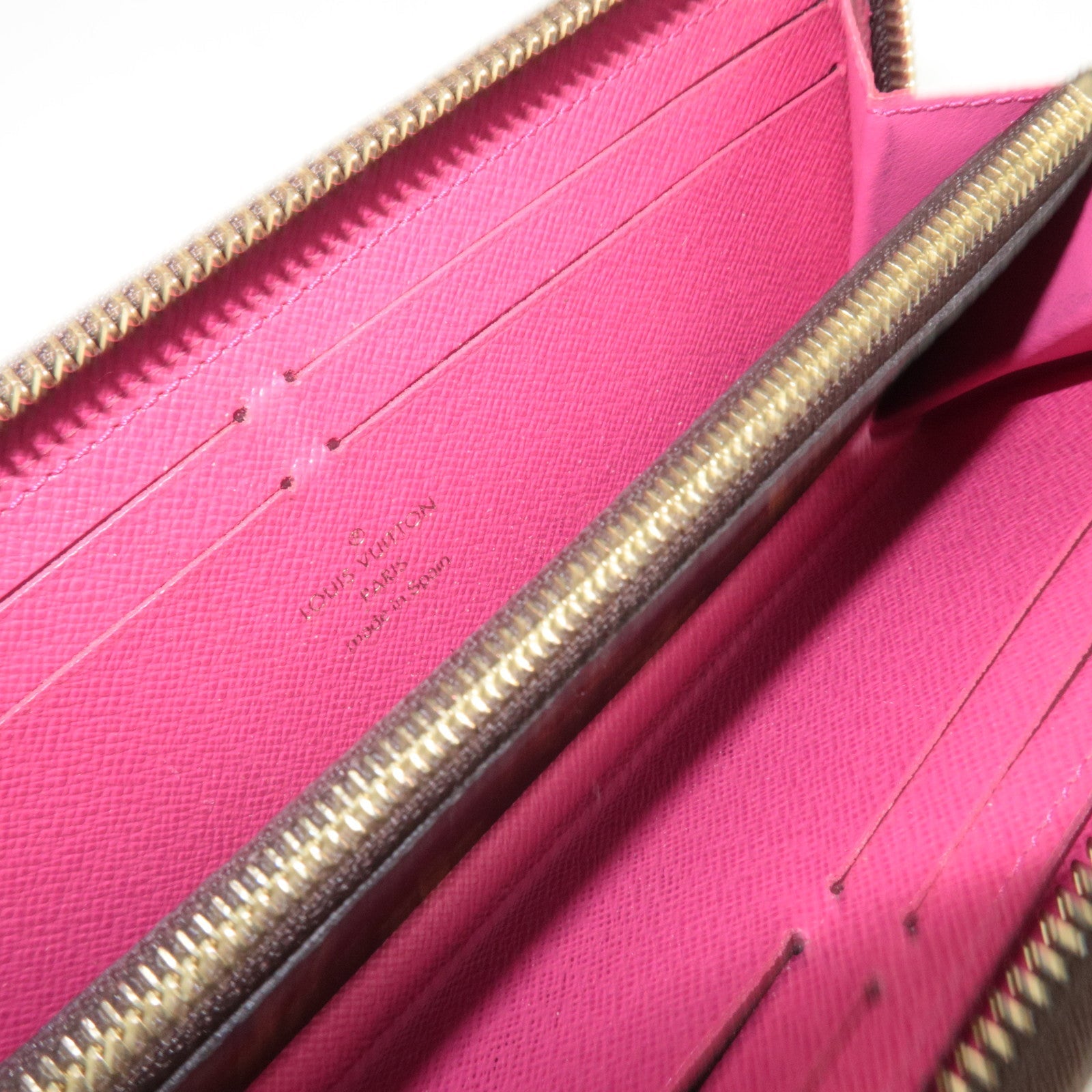 Louis Vuitton Monogram Portefeuille Clemence Long Wallet Fuchsia M60742 CA2146 *Box, Dust bag
