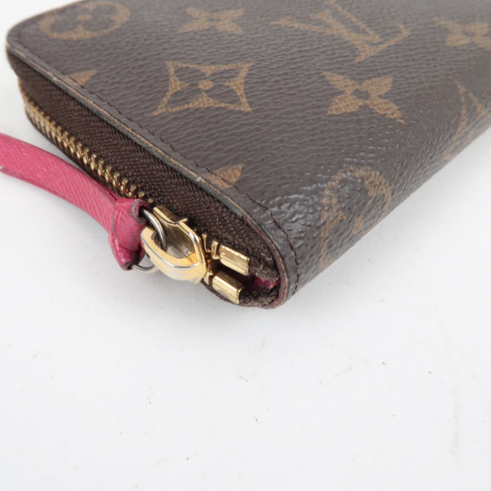 Louis Vuitton Monogram Portefeuille Clemence Long Wallet Fuchsia M60742 CA2146 *Box, Dust bag