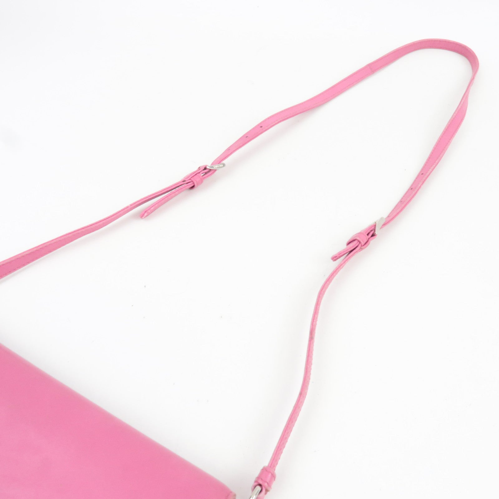 PRADA Leather Mini Shoulder Wallet Bag Pink