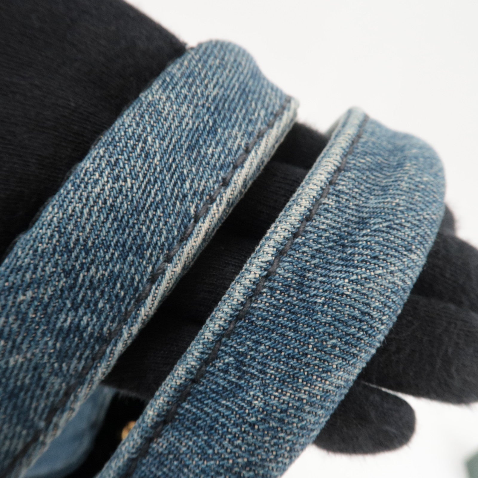 PRADA Canapa Denim Tote Bag Blue B1877B