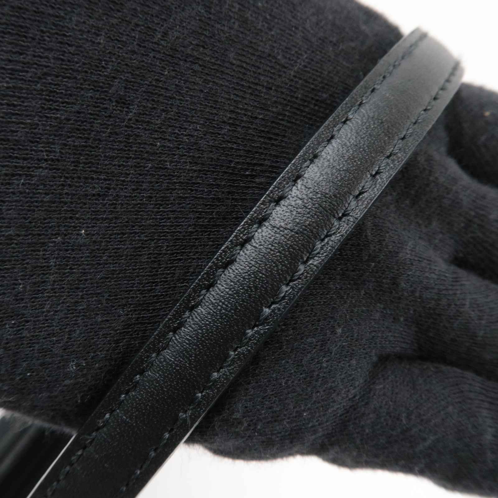 COACH Shoulder Bag Nylon Canvas Leather Black