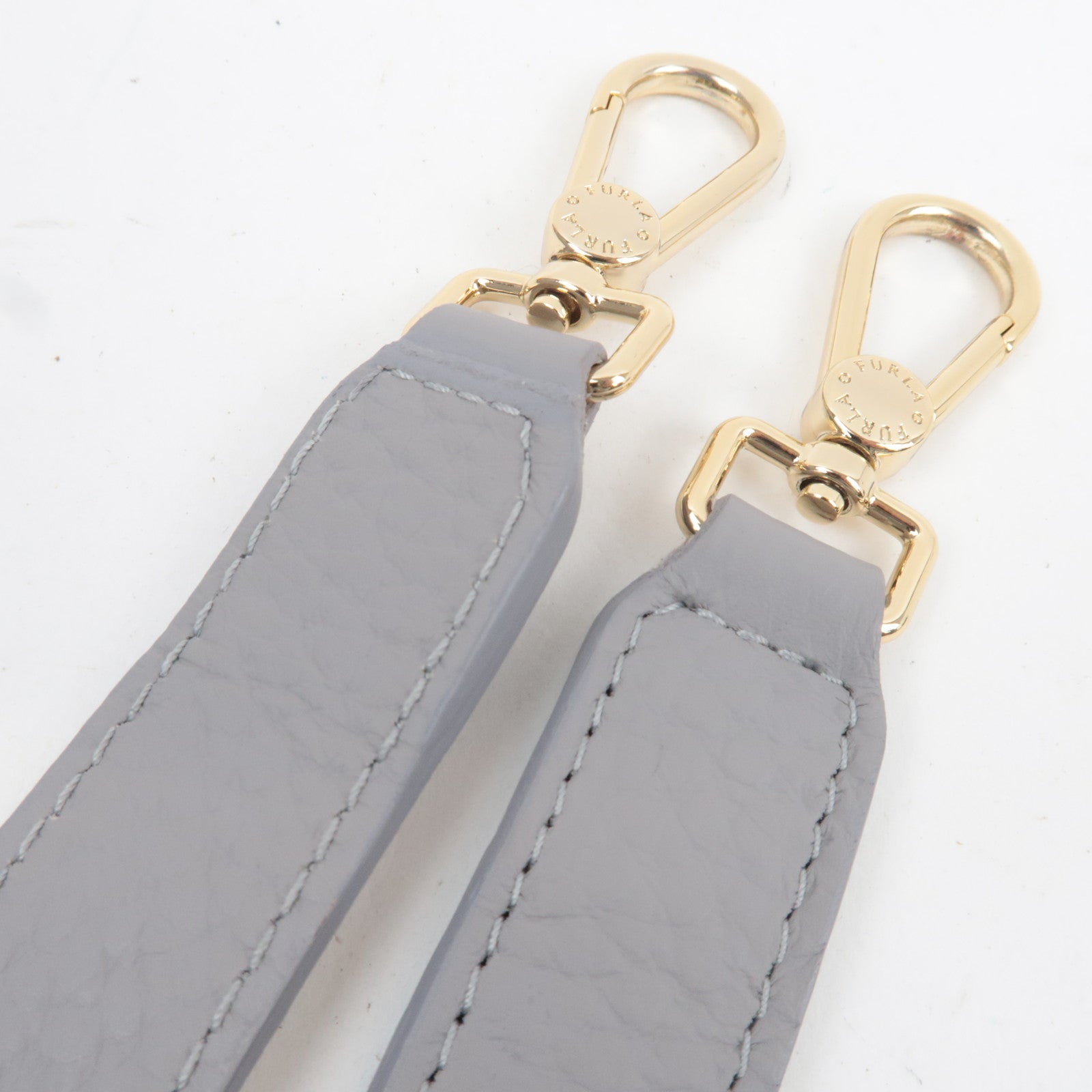 FURLA Leather 2Way Shoulder Bag Gray *Strap