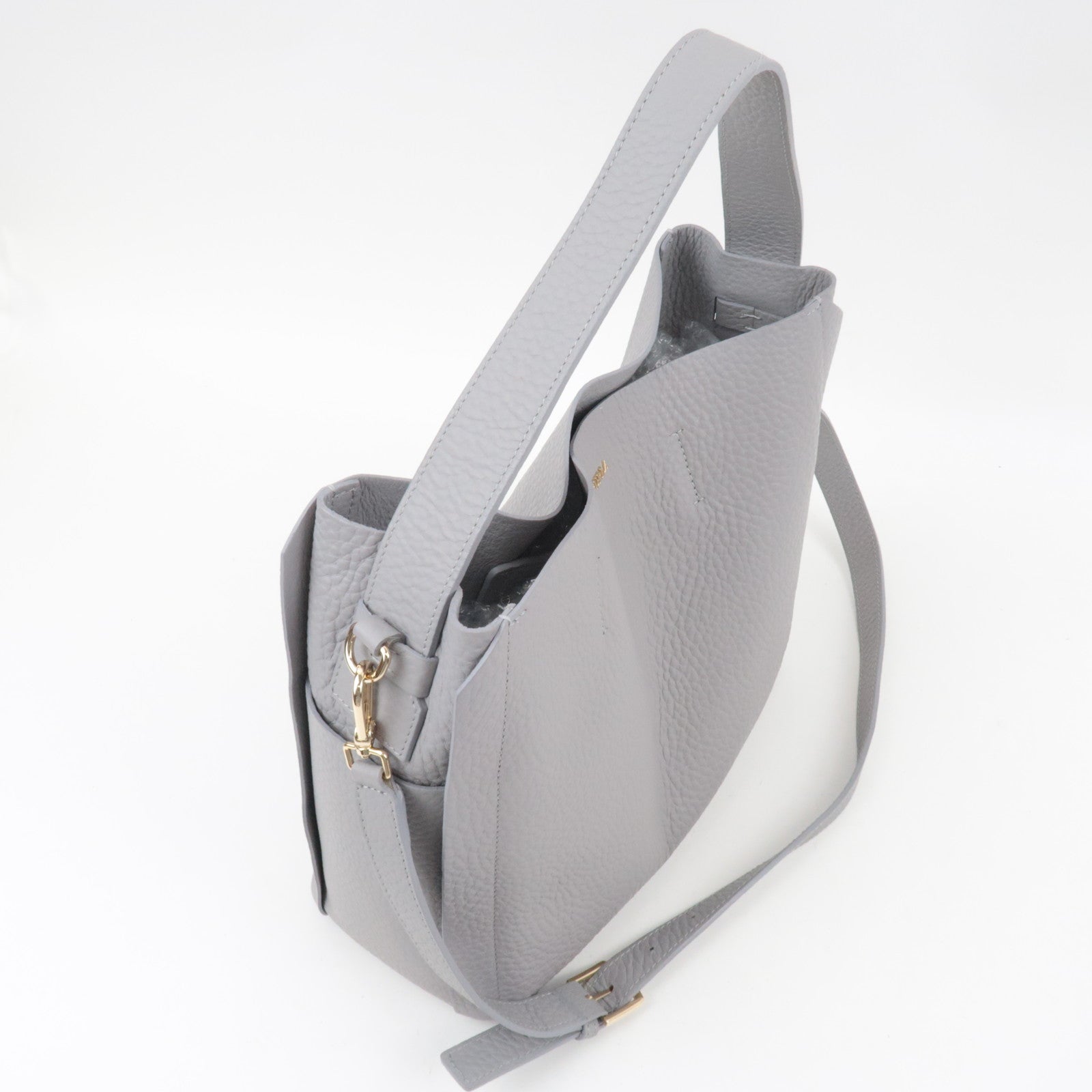 FURLA Leather 2Way Shoulder Bag Gray *Strap