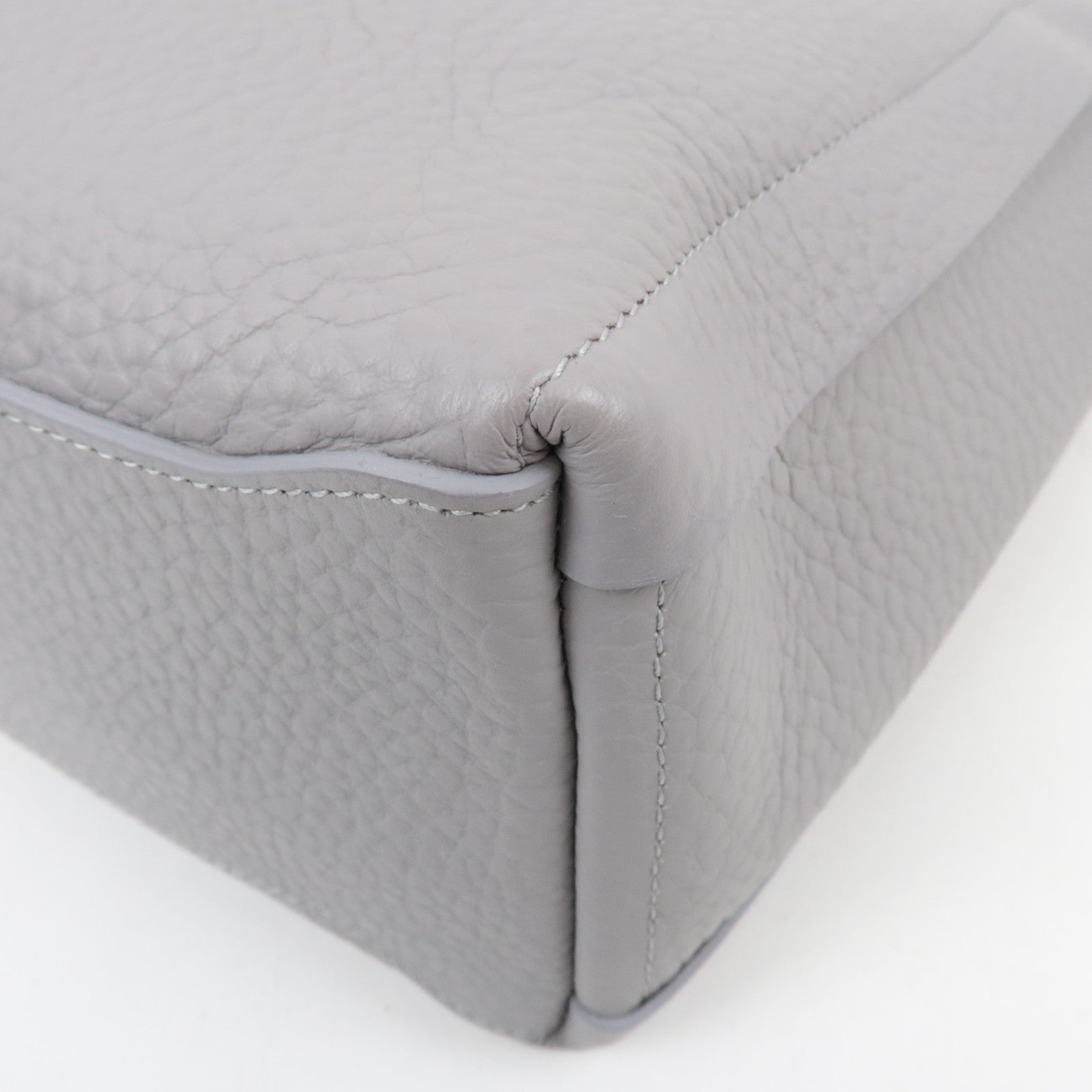 FURLA Leather 2Way Shoulder Bag Gray *Strap