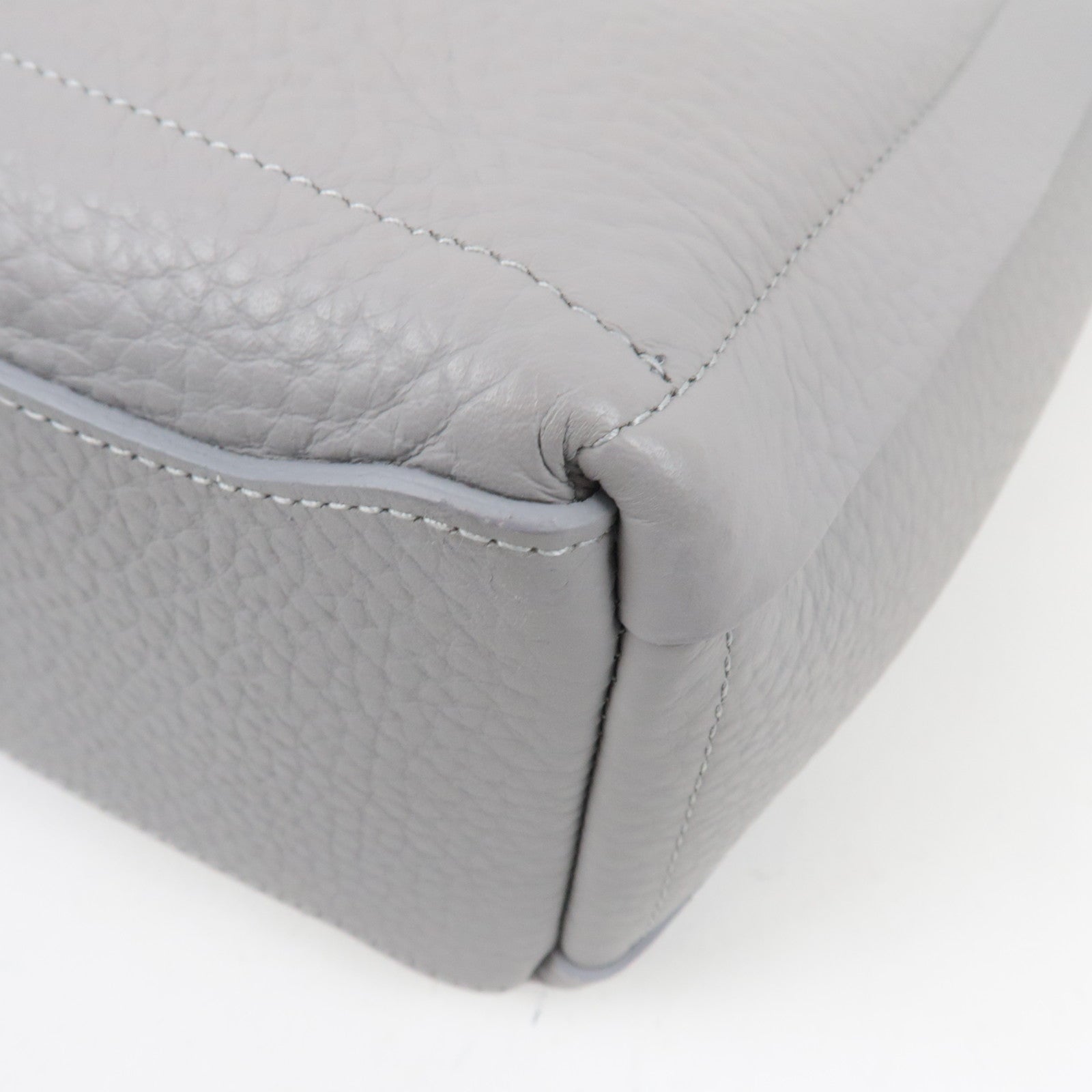 FURLA Leather 2Way Shoulder Bag Gray *Strap