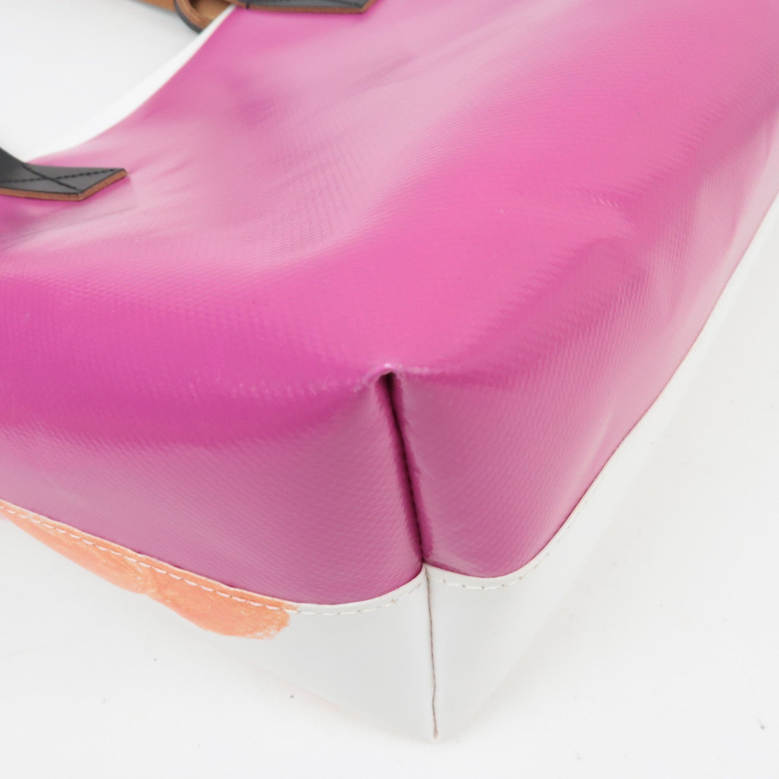 MARNI Flower Print PVC Leather Tote Bag Multicolor